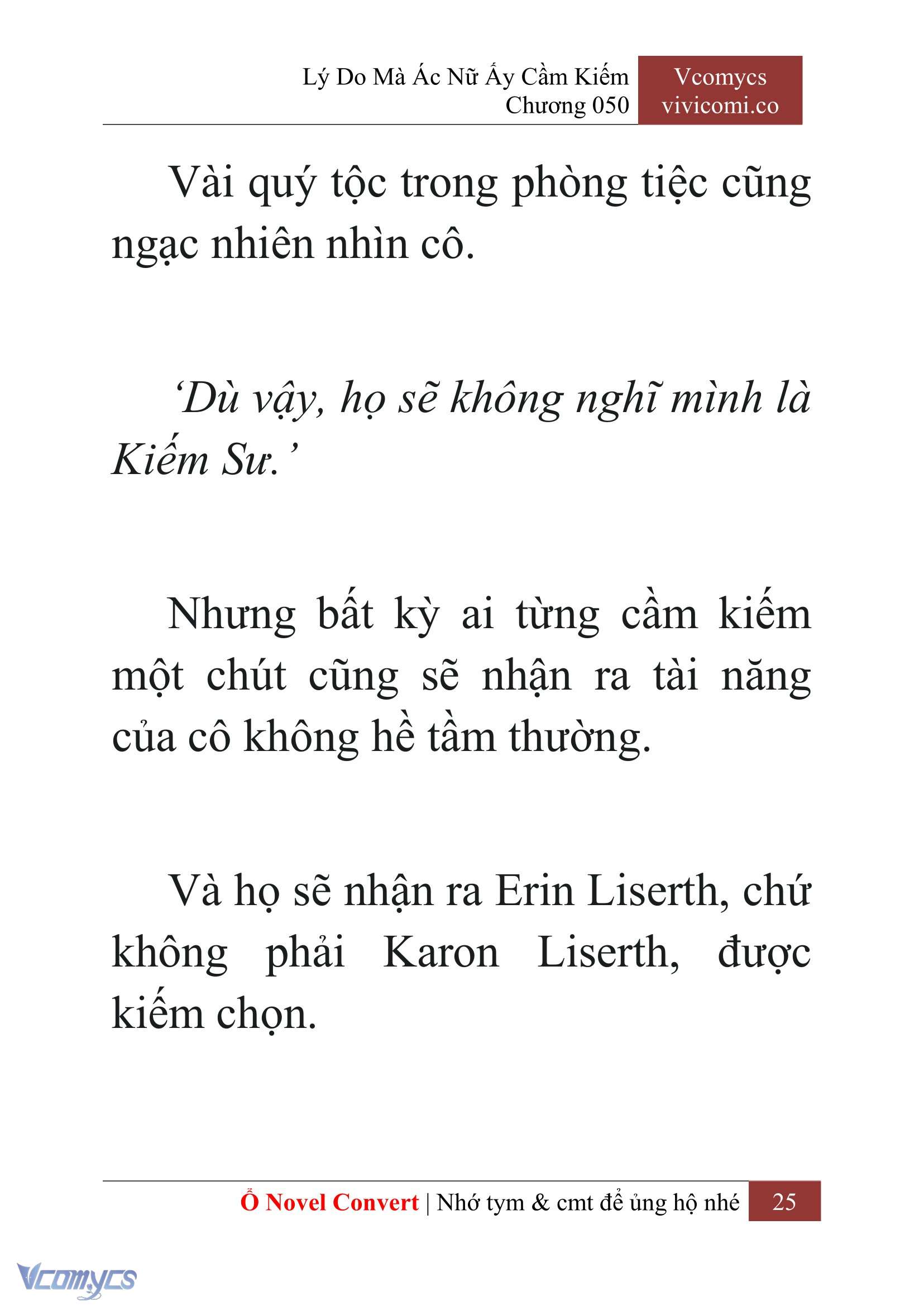[Novel] Lý Do Mà Ác Nữ Ấy Cầm Kiếm Chap 50 - Next Chap 51