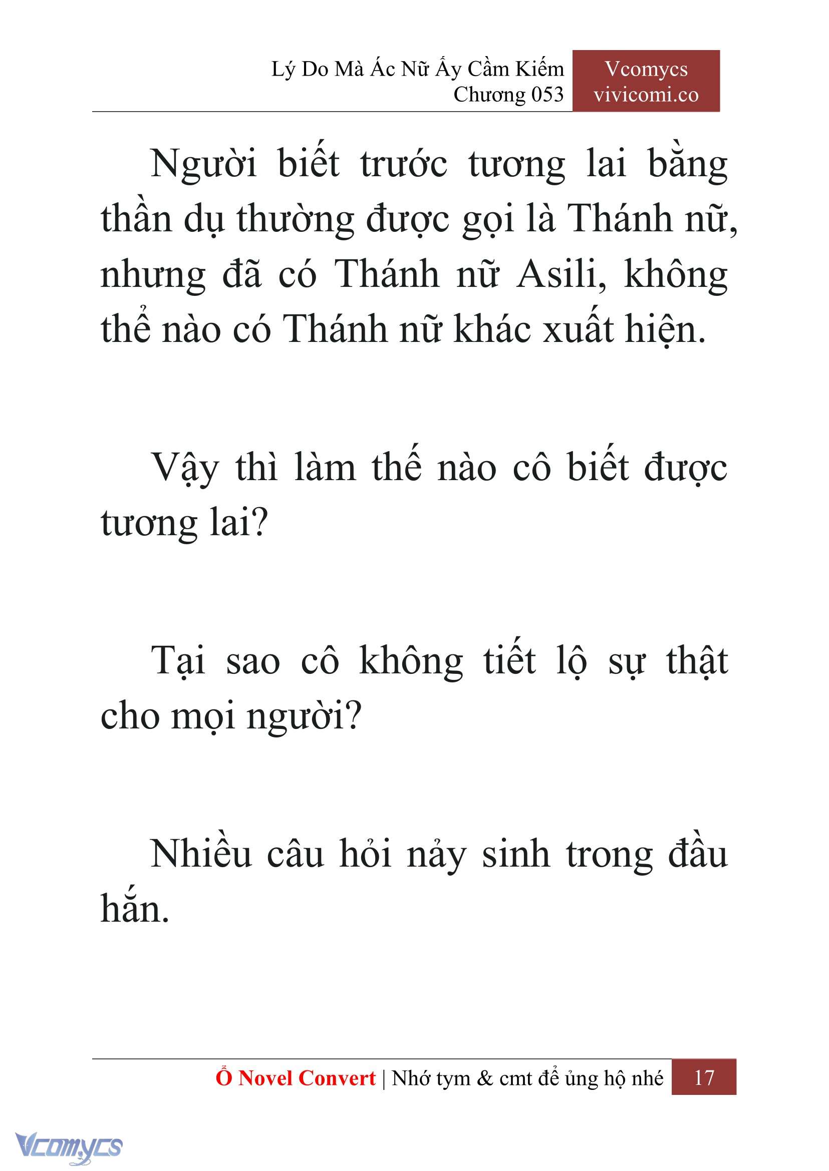 [Novel] Lý Do Mà Ác Nữ Ấy Cầm Kiếm Chap 53 - Next Chap 54