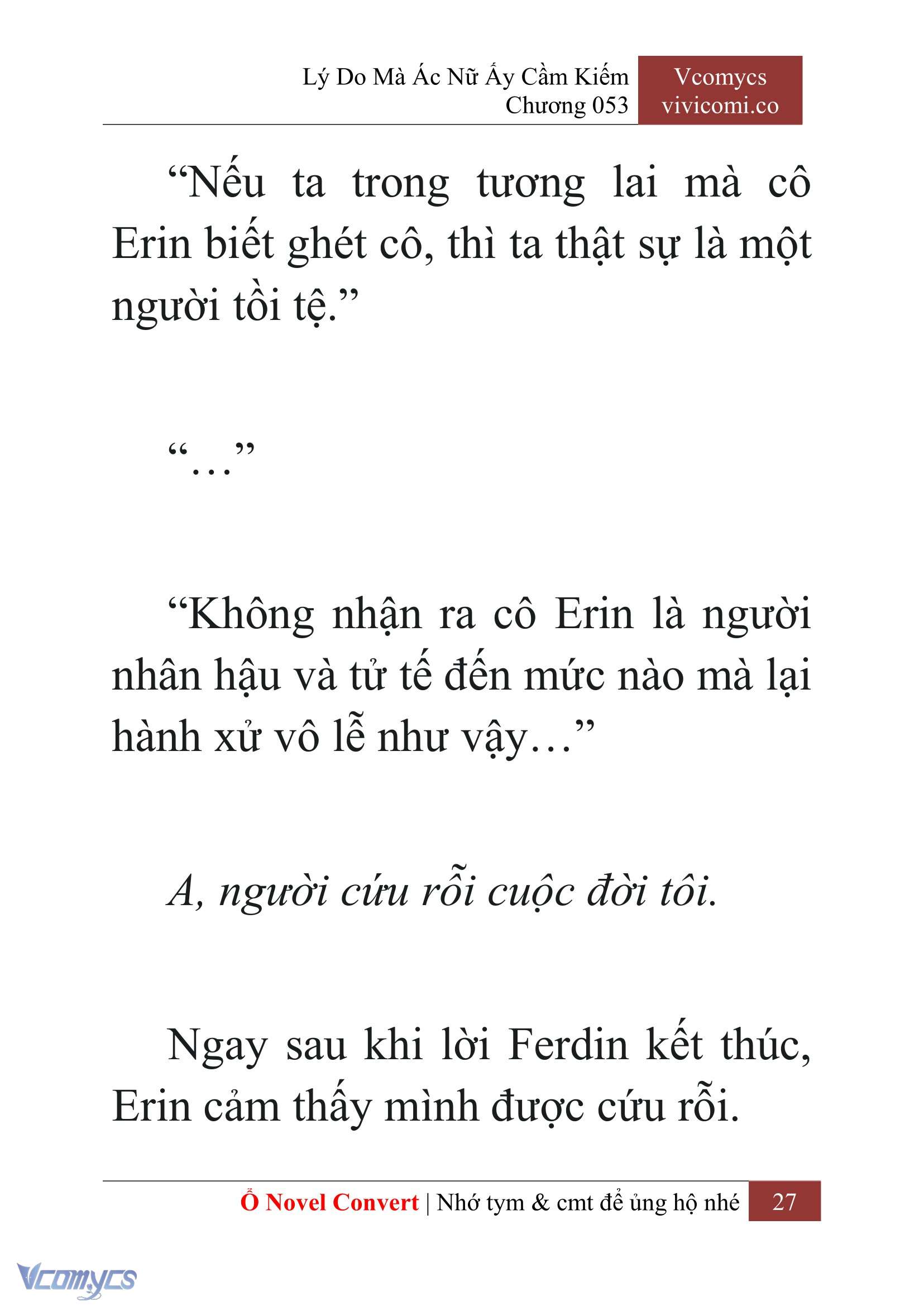 [Novel] Lý Do Mà Ác Nữ Ấy Cầm Kiếm Chap 53 - Next Chap 54
