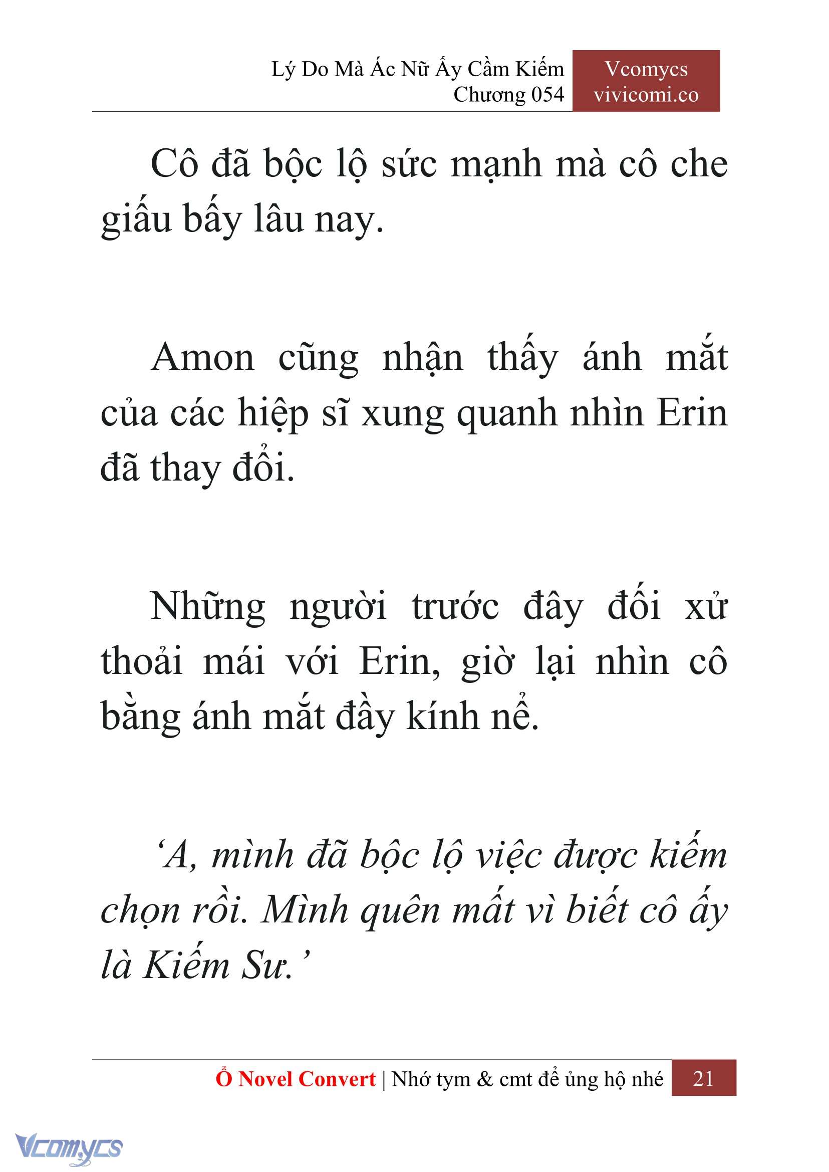 [Novel] Lý Do Mà Ác Nữ Ấy Cầm Kiếm Chap 54 - Next Chap 55