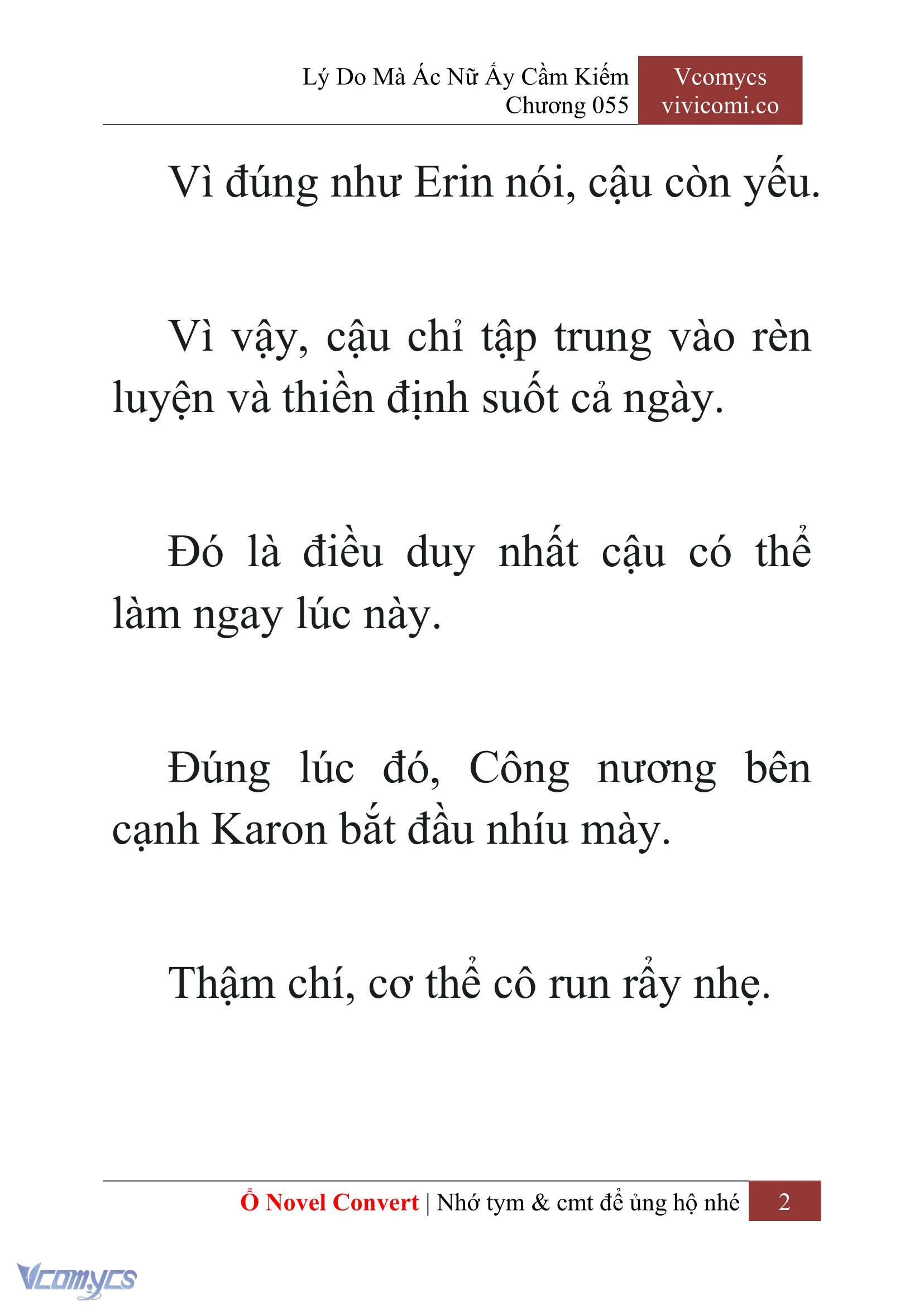 [Novel] Lý Do Mà Ác Nữ Ấy Cầm Kiếm Chap 55 - Next Chap 56