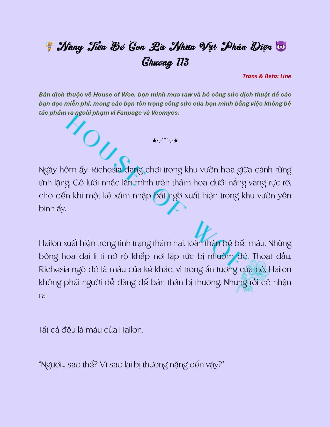 [NOVEL] NÀNG TIÊN BÉ CON LÀ NHÂN VẬT PHẢN DIỆN Chap 113 - Next Chap 114