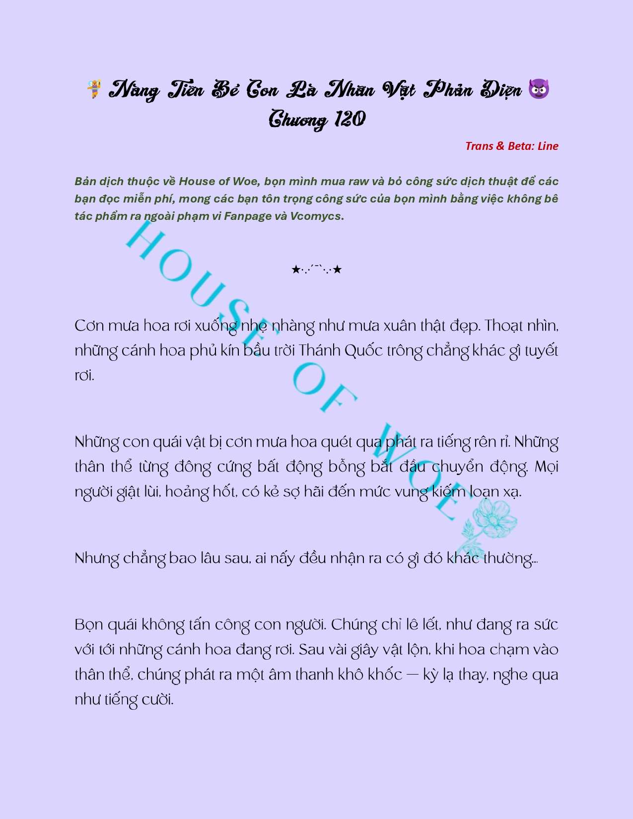 [NOVEL] NÀNG TIÊN BÉ CON LÀ NHÂN VẬT PHẢN DIỆN Chap 120 - Next Chap 121