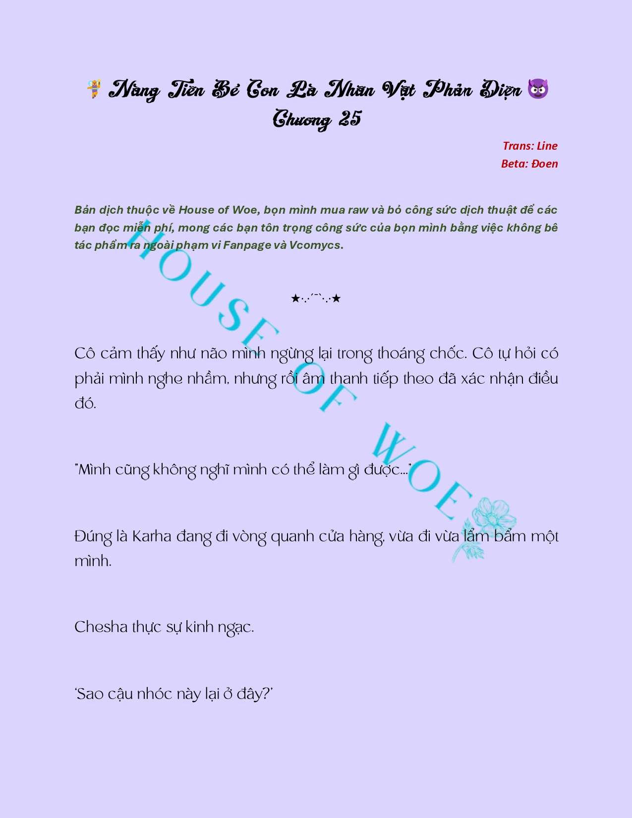 [NOVEL] NÀNG TIÊN BÉ CON LÀ NHÂN VẬT PHẢN DIỆN Chap 25 - Next Chap 26