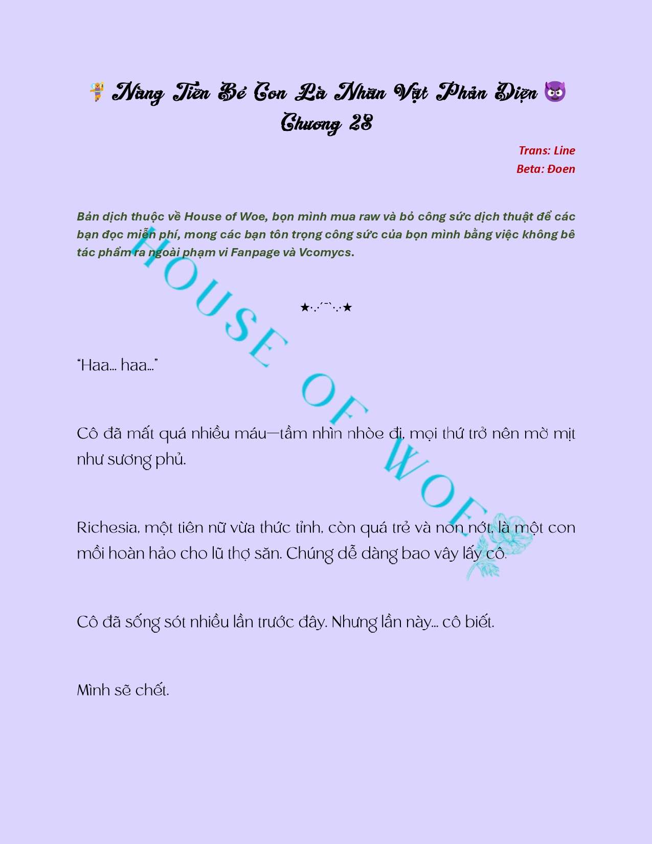 [NOVEL] NÀNG TIÊN BÉ CON LÀ NHÂN VẬT PHẢN DIỆN Chap 28 - Next Chap 29