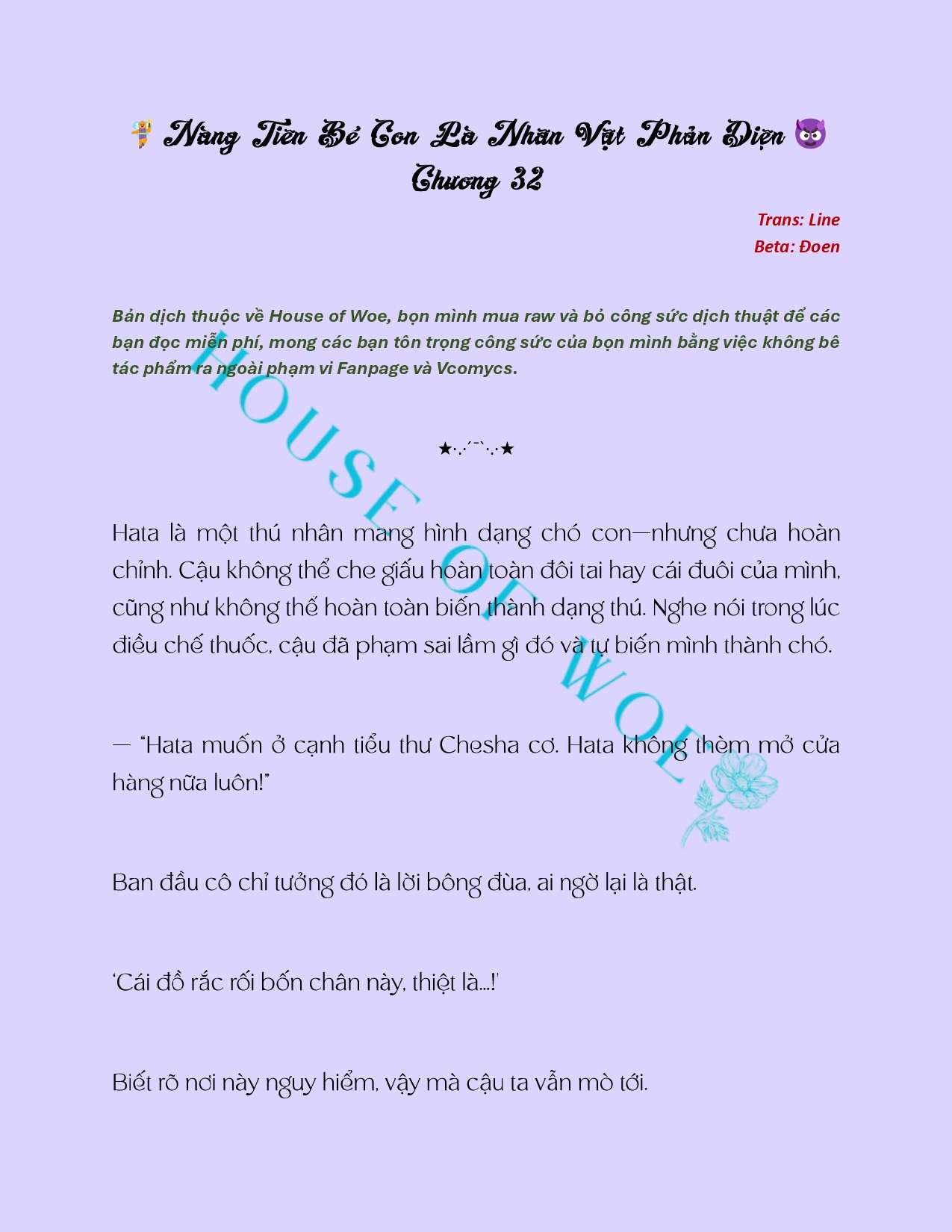 [NOVEL] NÀNG TIÊN BÉ CON LÀ NHÂN VẬT PHẢN DIỆN Chap 32 - Next Chap 33