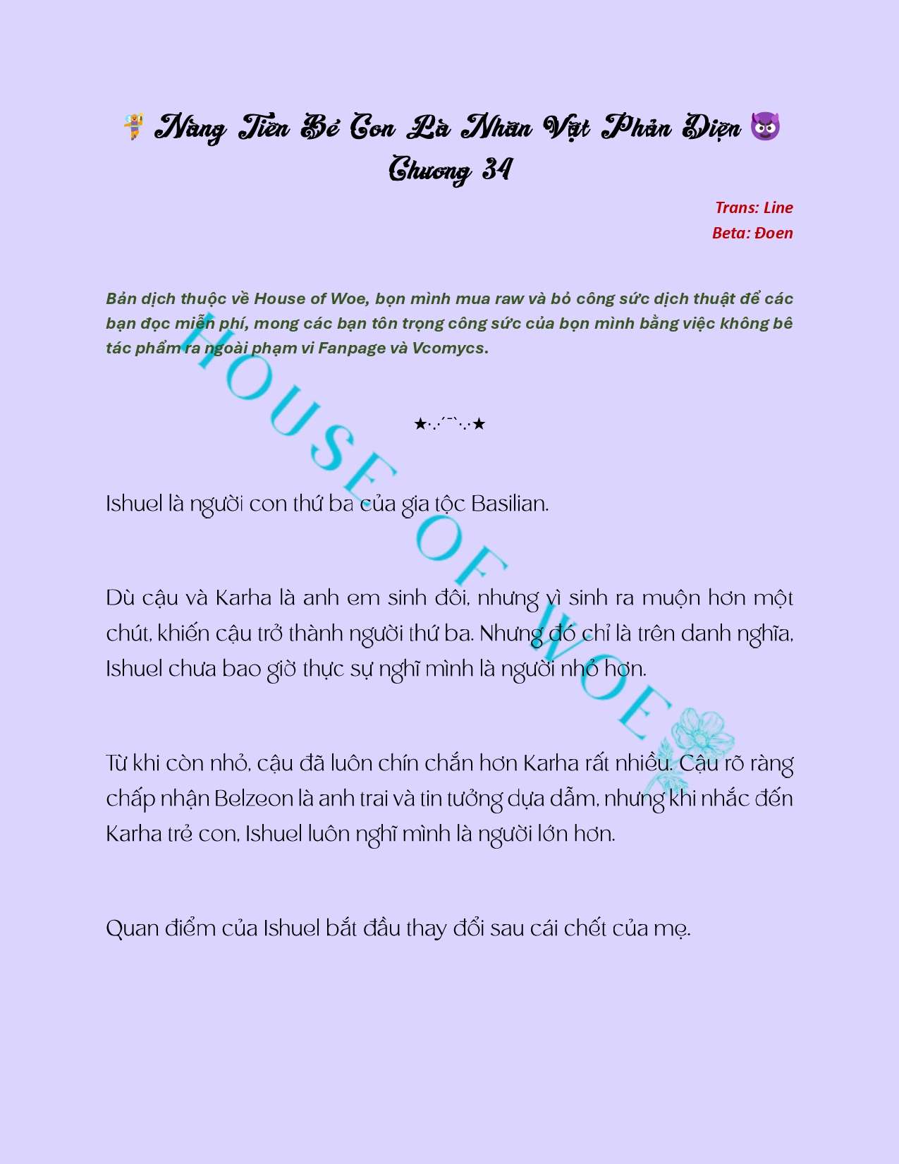 [NOVEL] NÀNG TIÊN BÉ CON LÀ NHÂN VẬT PHẢN DIỆN Chap 34 - Next Chap 35