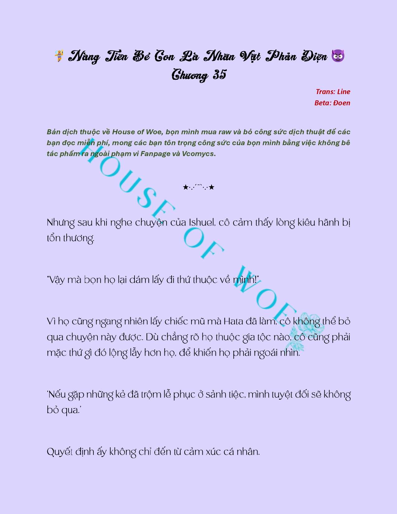 [NOVEL] NÀNG TIÊN BÉ CON LÀ NHÂN VẬT PHẢN DIỆN Chap 35 - Next Chap 36