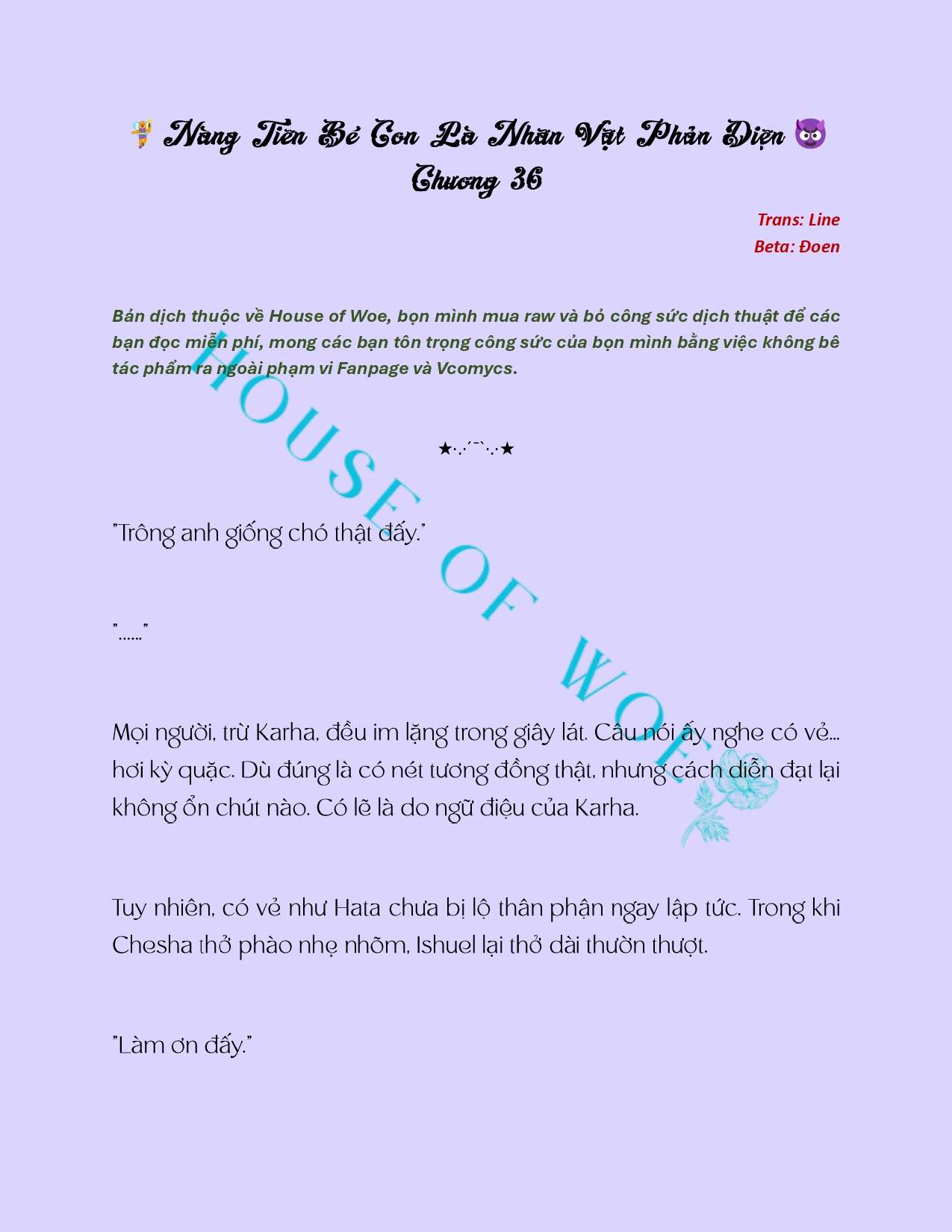 [NOVEL] NÀNG TIÊN BÉ CON LÀ NHÂN VẬT PHẢN DIỆN Chap 36 - Next Chap 37