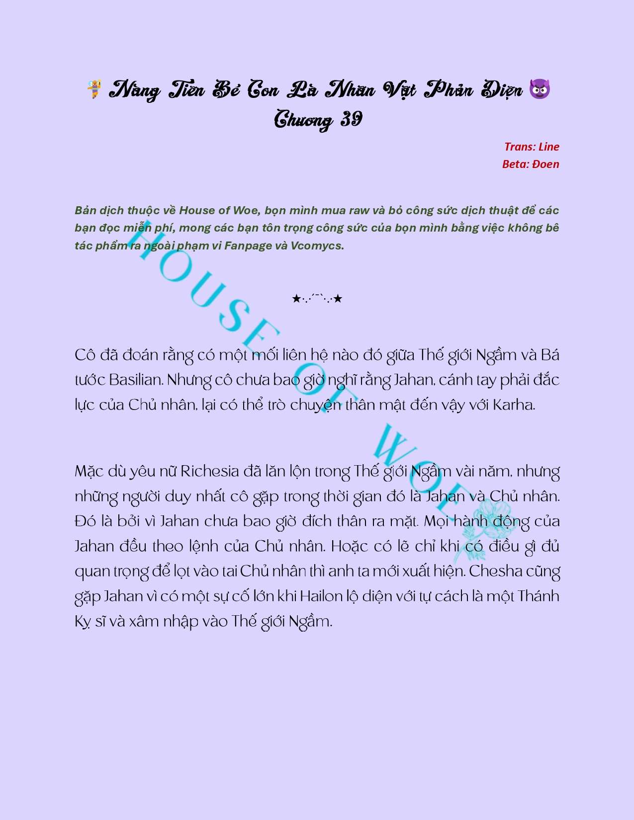 [NOVEL] NÀNG TIÊN BÉ CON LÀ NHÂN VẬT PHẢN DIỆN Chap 39 - Next Chap 40