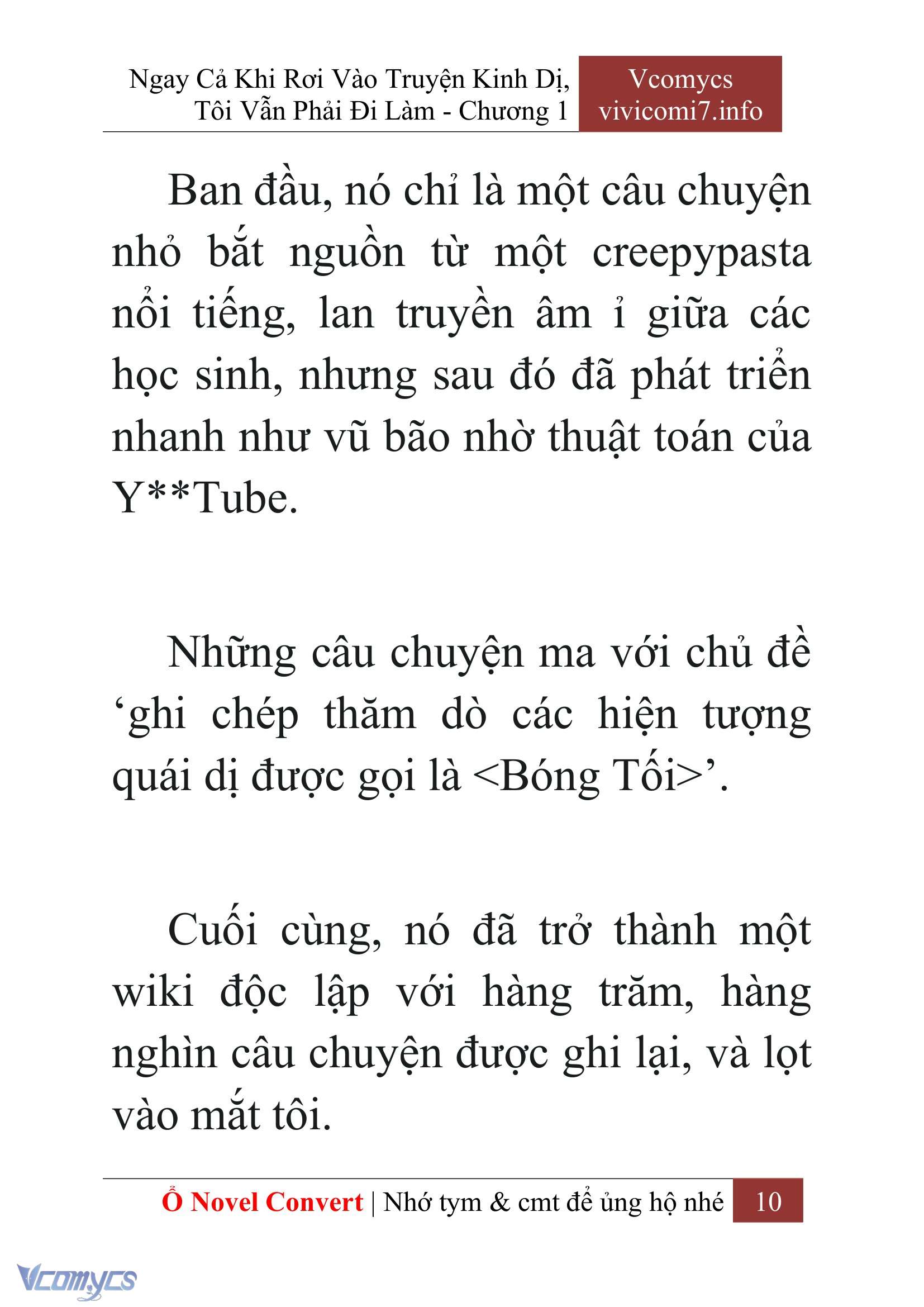 [Novel] Ngay Cả Khi Rơi Vào Truyện Kinh Dị, Tôi Vẫn Phải Đi Làm Chap 1 - Next Chap 2
