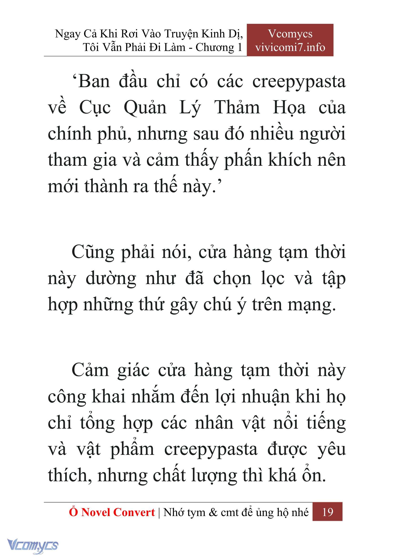 [Novel] Ngay Cả Khi Rơi Vào Truyện Kinh Dị, Tôi Vẫn Phải Đi Làm Chap 1 - Next Chap 2