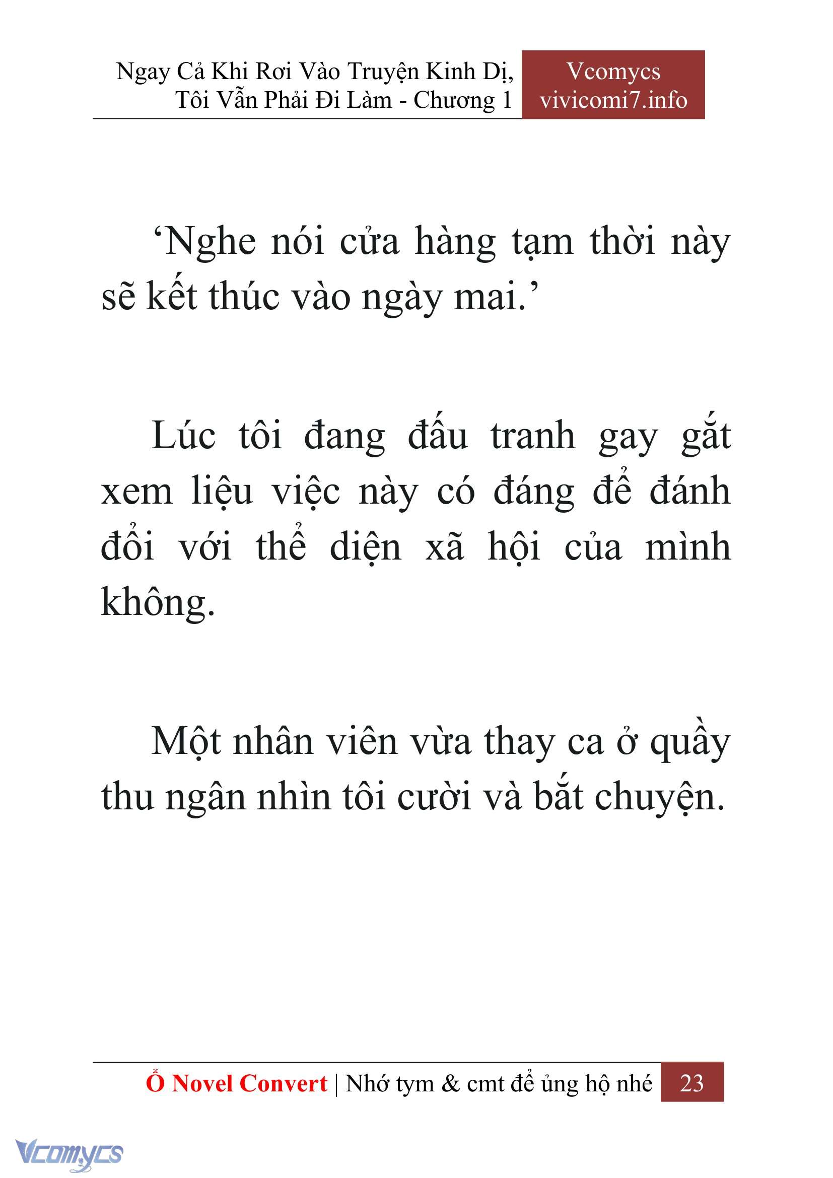 [Novel] Ngay Cả Khi Rơi Vào Truyện Kinh Dị, Tôi Vẫn Phải Đi Làm Chap 1 - Next Chap 2