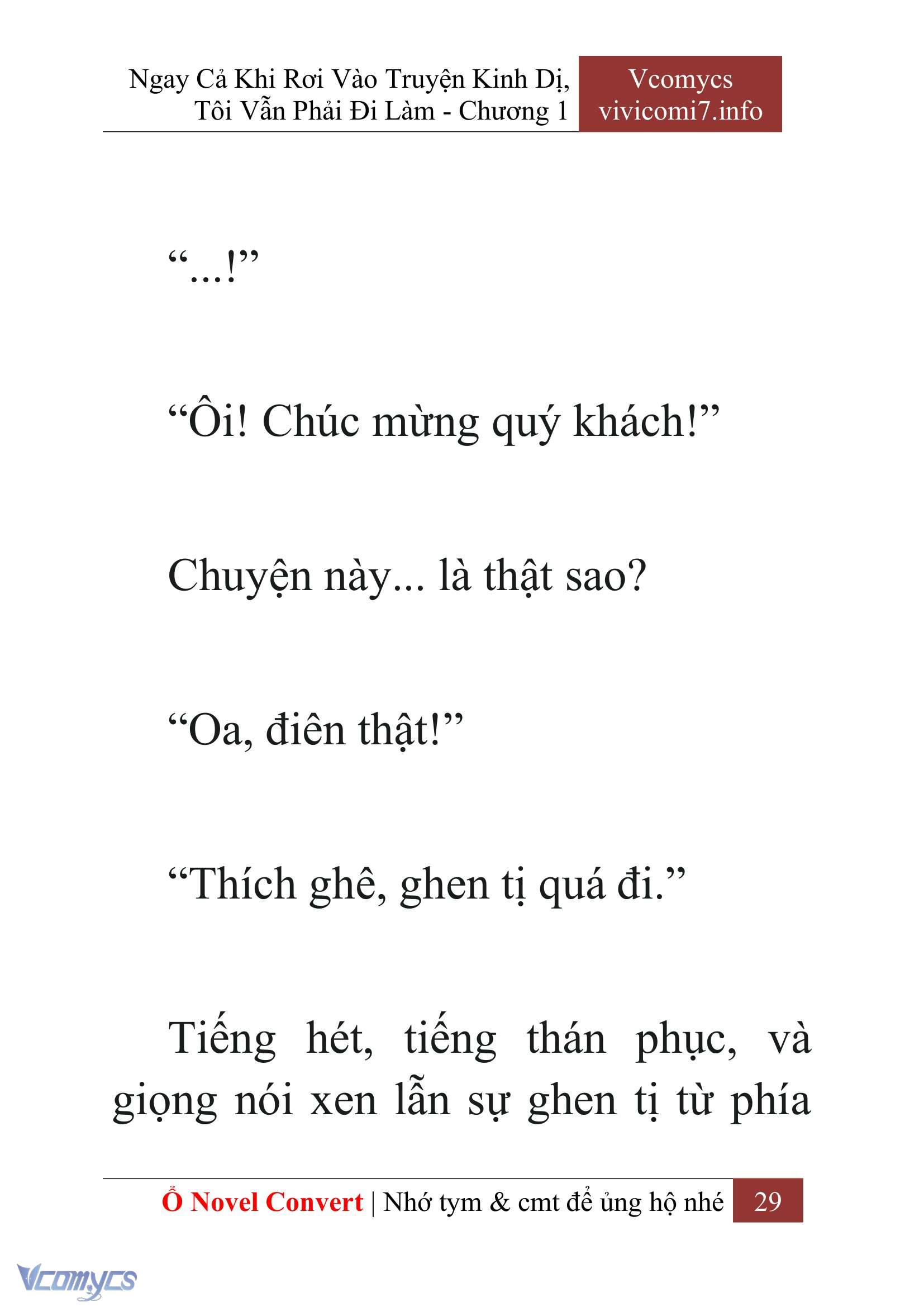 [Novel] Ngay Cả Khi Rơi Vào Truyện Kinh Dị, Tôi Vẫn Phải Đi Làm Chap 1 - Next Chap 2