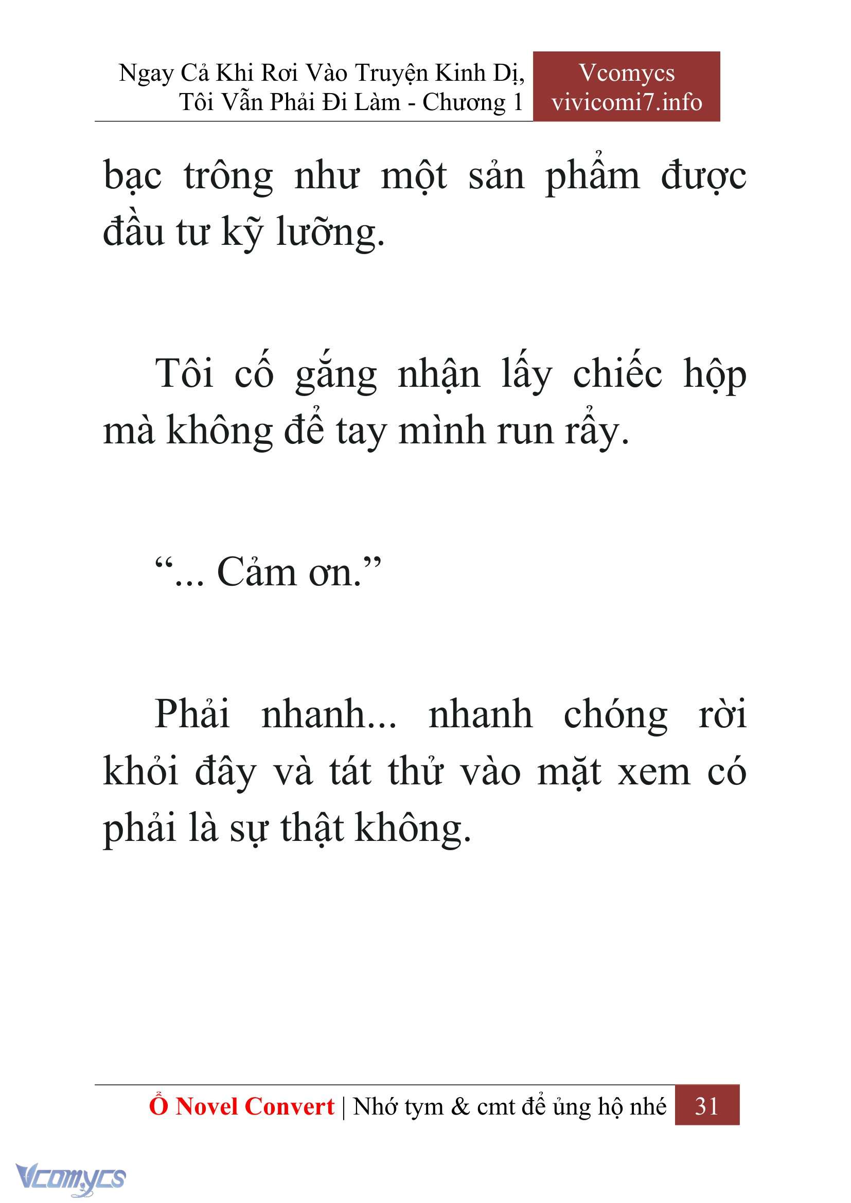 [Novel] Ngay Cả Khi Rơi Vào Truyện Kinh Dị, Tôi Vẫn Phải Đi Làm Chap 1 - Next Chap 2