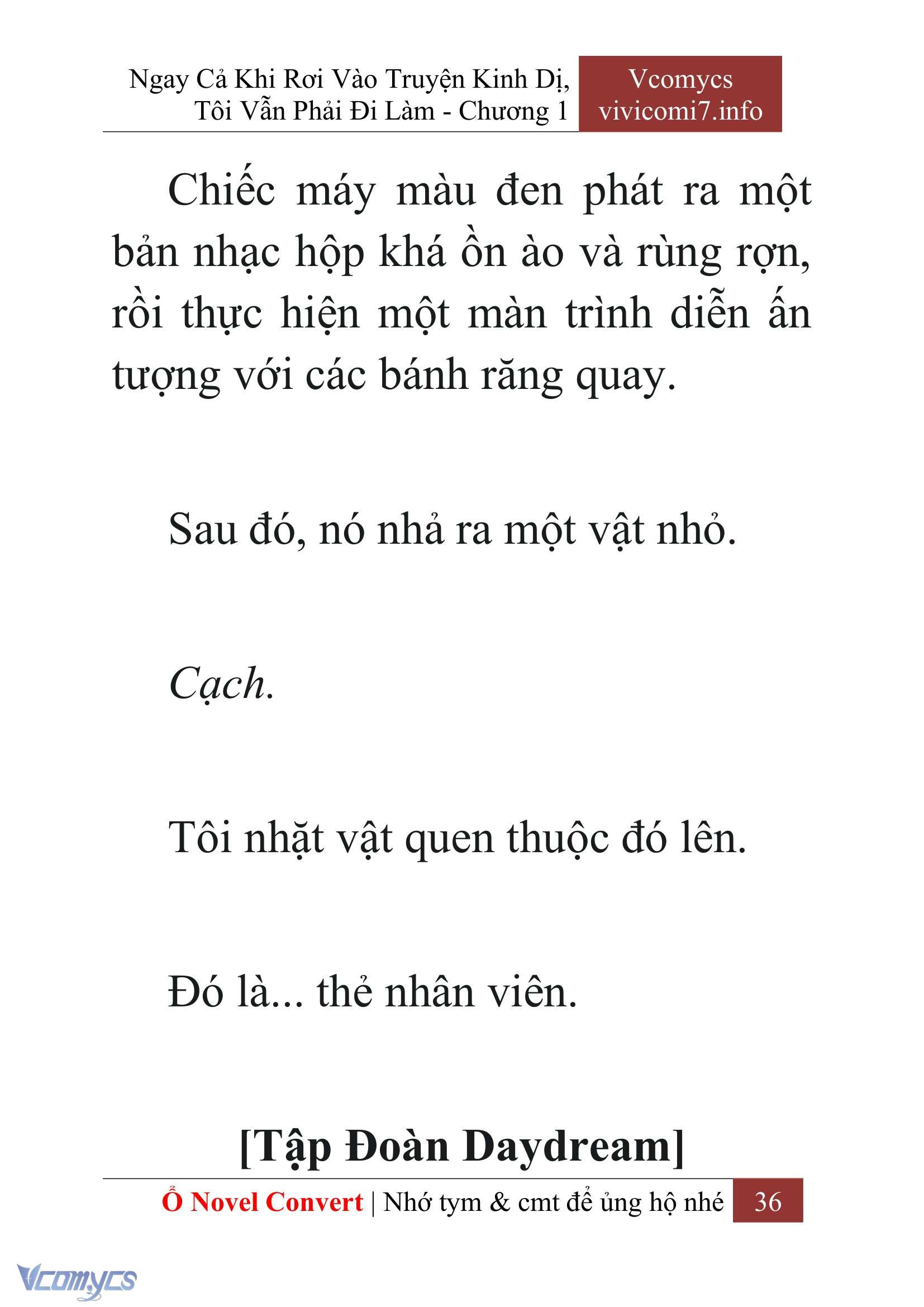 [Novel] Ngay Cả Khi Rơi Vào Truyện Kinh Dị, Tôi Vẫn Phải Đi Làm Chap 1 - Next Chap 2