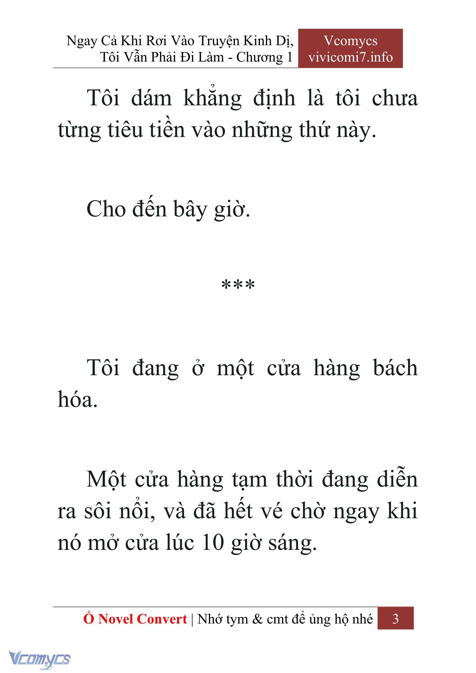 [Novel] Ngay Cả Khi Rơi Vào Truyện Kinh Dị, Tôi Vẫn Phải Đi Làm Chap 1 - Next Chap 2