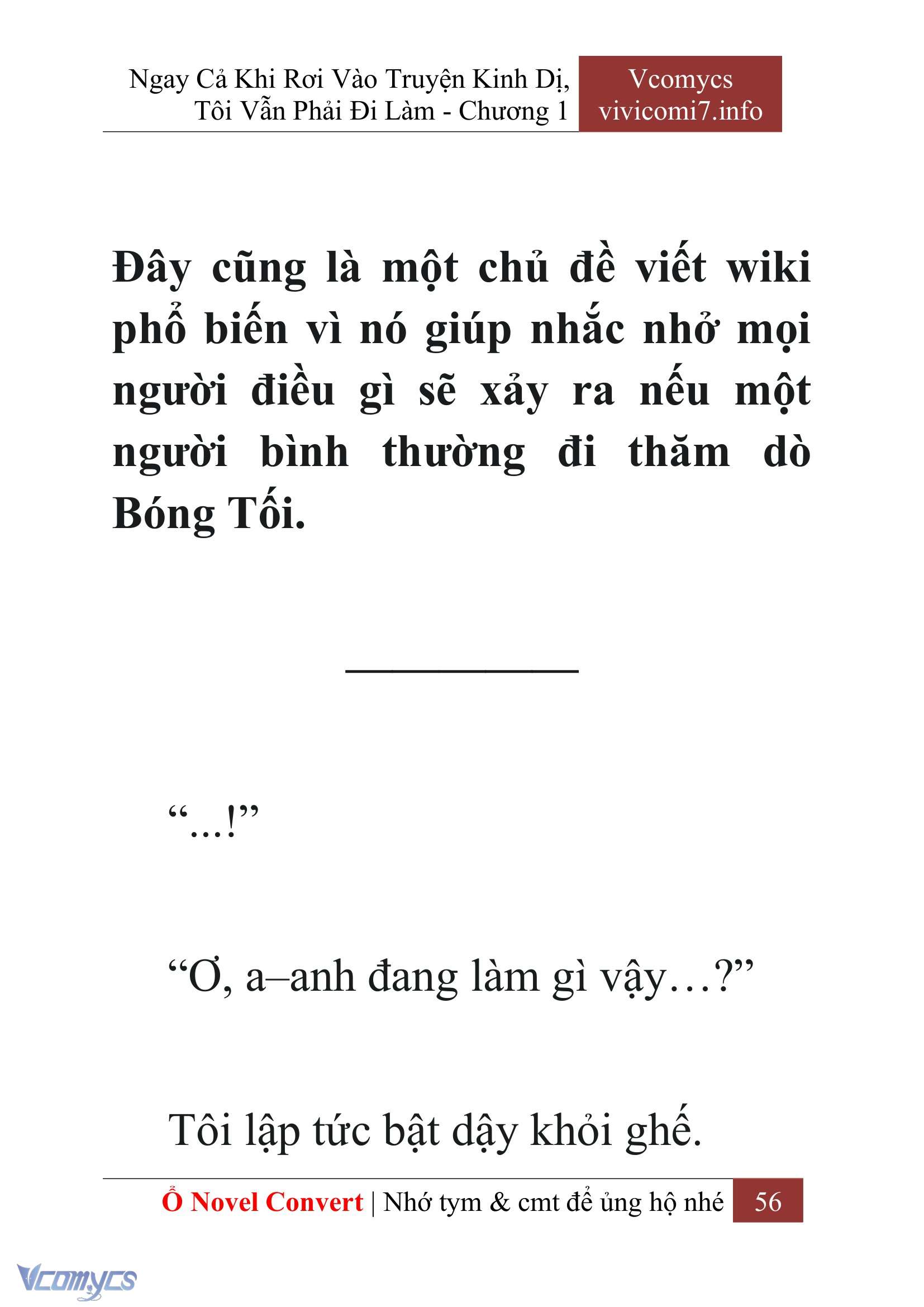[Novel] Ngay Cả Khi Rơi Vào Truyện Kinh Dị, Tôi Vẫn Phải Đi Làm Chap 1 - Next Chap 2