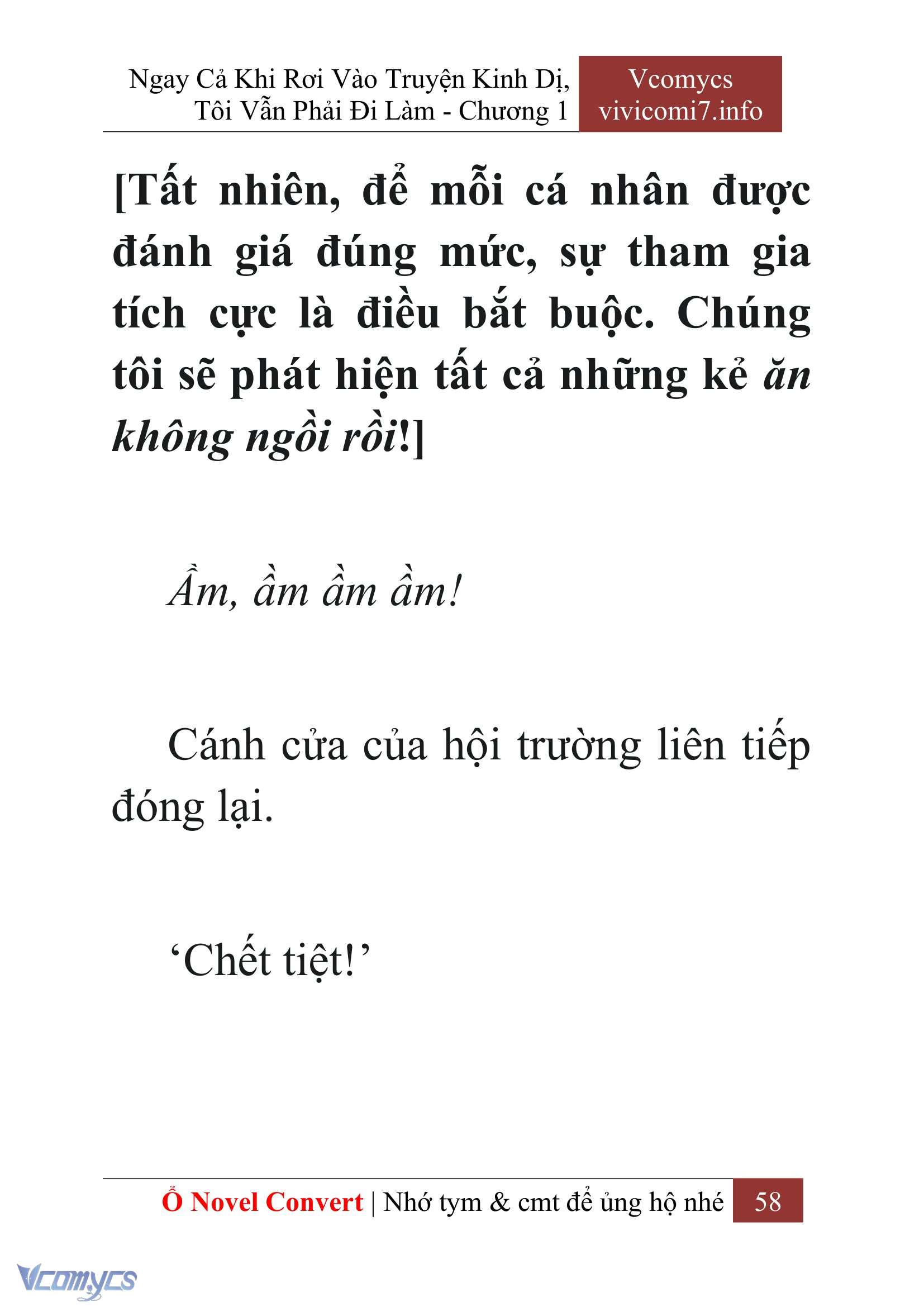 [Novel] Ngay Cả Khi Rơi Vào Truyện Kinh Dị, Tôi Vẫn Phải Đi Làm Chap 1 - Next Chap 2