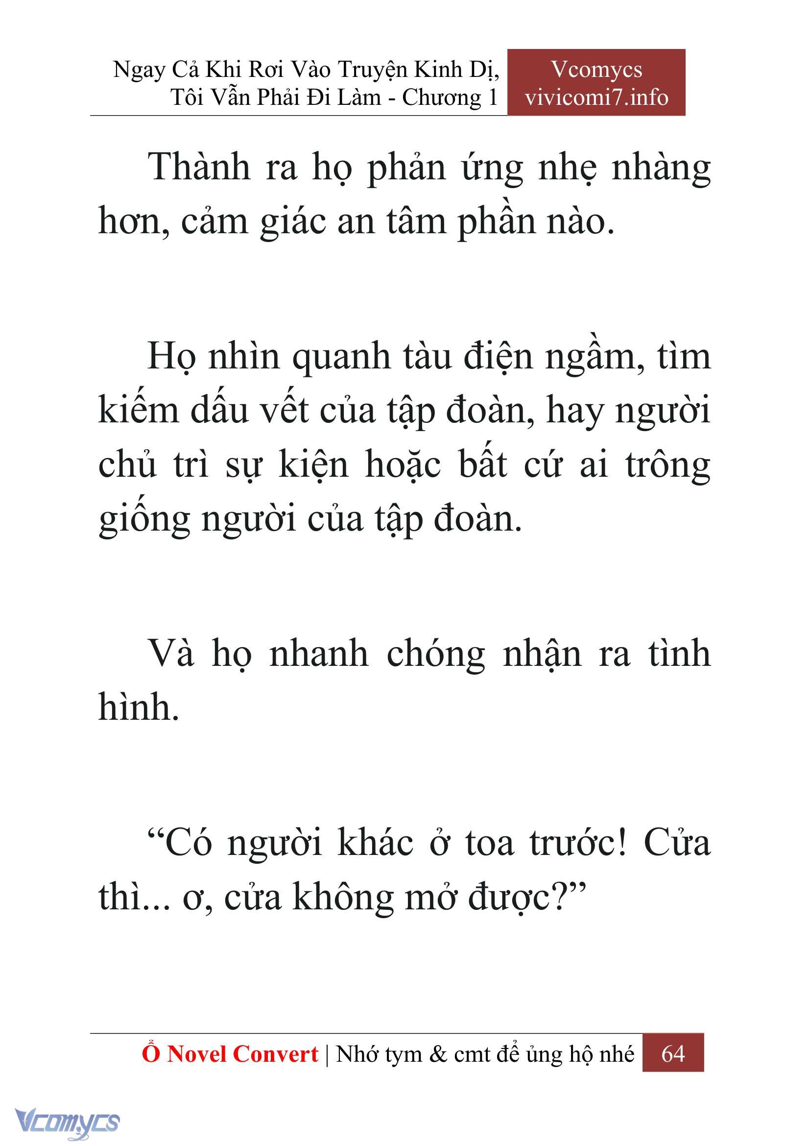 [Novel] Ngay Cả Khi Rơi Vào Truyện Kinh Dị, Tôi Vẫn Phải Đi Làm Chap 1 - Next Chap 2
