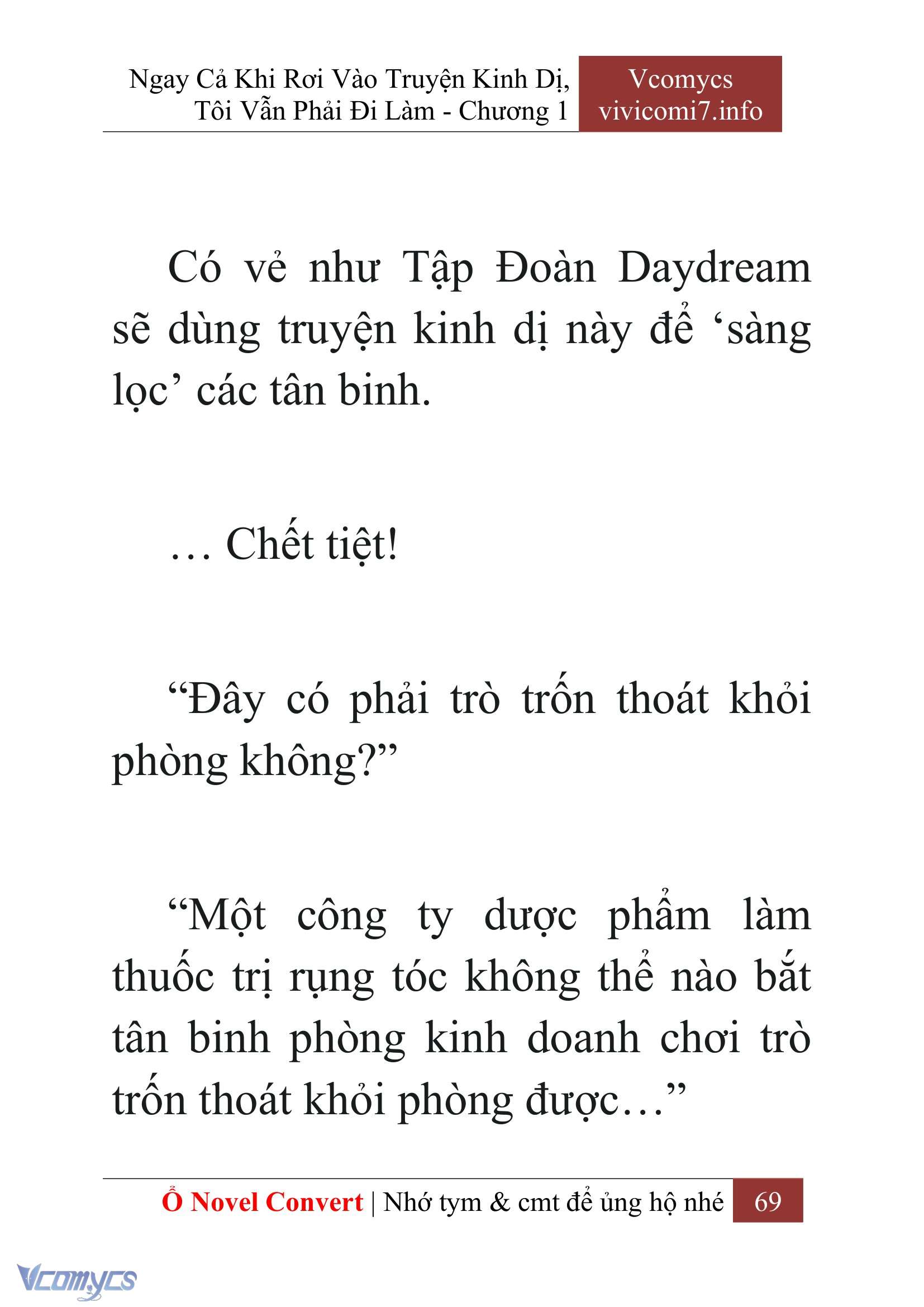 [Novel] Ngay Cả Khi Rơi Vào Truyện Kinh Dị, Tôi Vẫn Phải Đi Làm Chap 1 - Next Chap 2