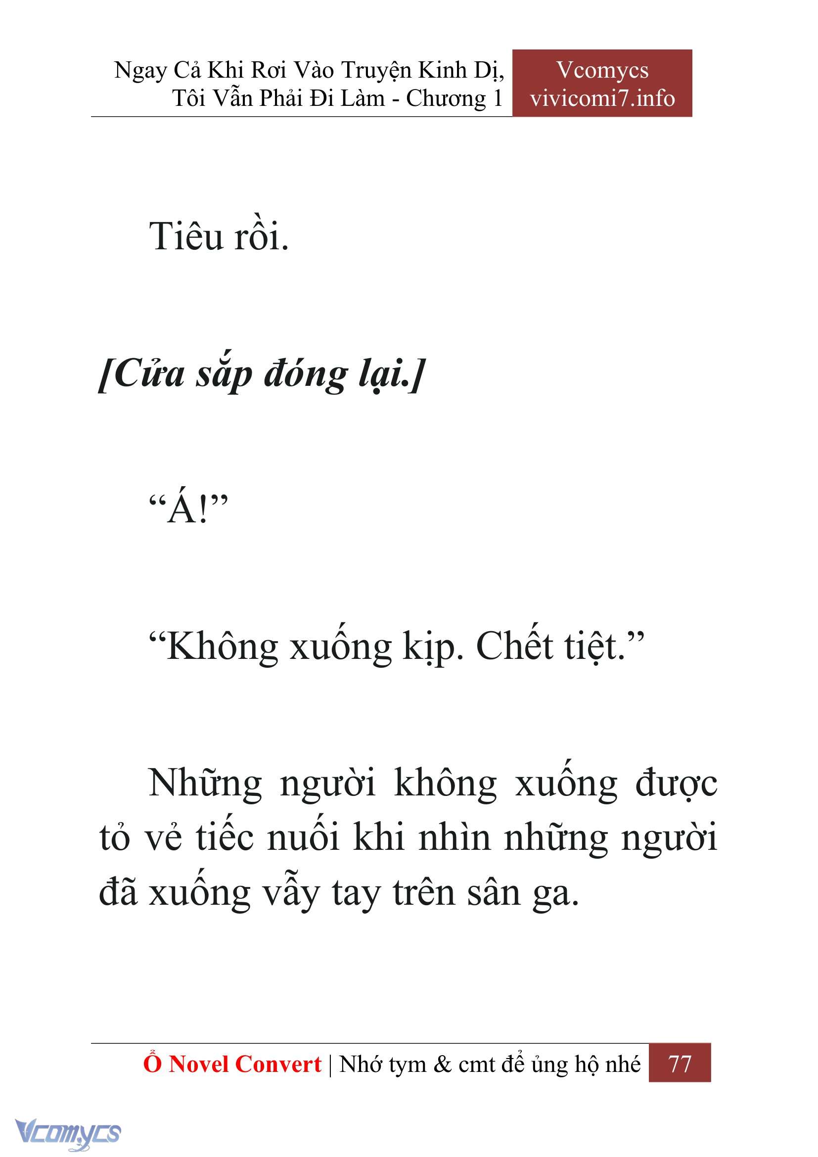 [Novel] Ngay Cả Khi Rơi Vào Truyện Kinh Dị, Tôi Vẫn Phải Đi Làm Chap 1 - Next Chap 2