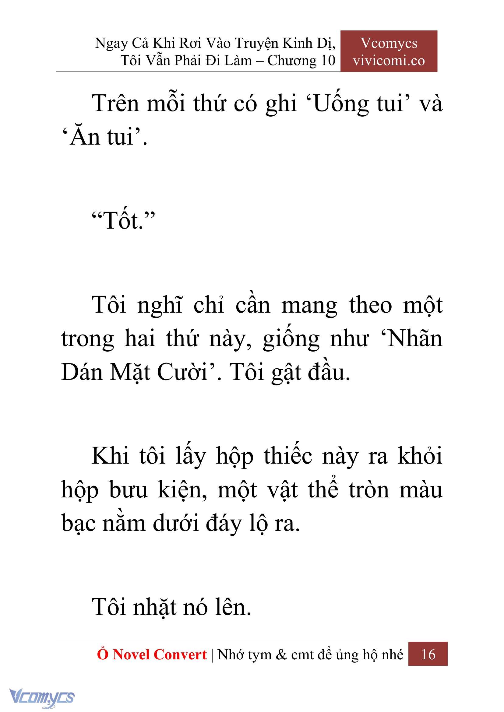 [Novel] Ngay Cả Khi Rơi Vào Truyện Kinh Dị, Tôi Vẫn Phải Đi Làm Chap 10 - Next Chap 11