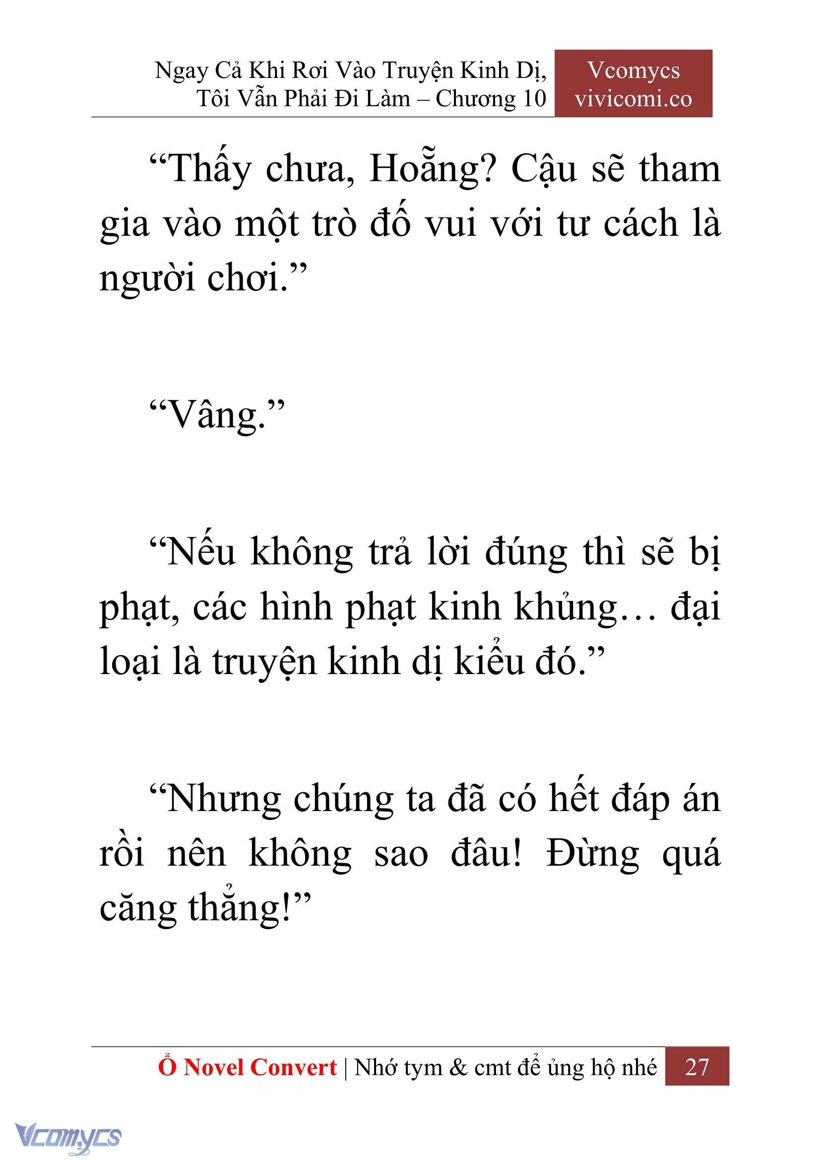 [Novel] Ngay Cả Khi Rơi Vào Truyện Kinh Dị, Tôi Vẫn Phải Đi Làm Chap 10 - Next Chap 11