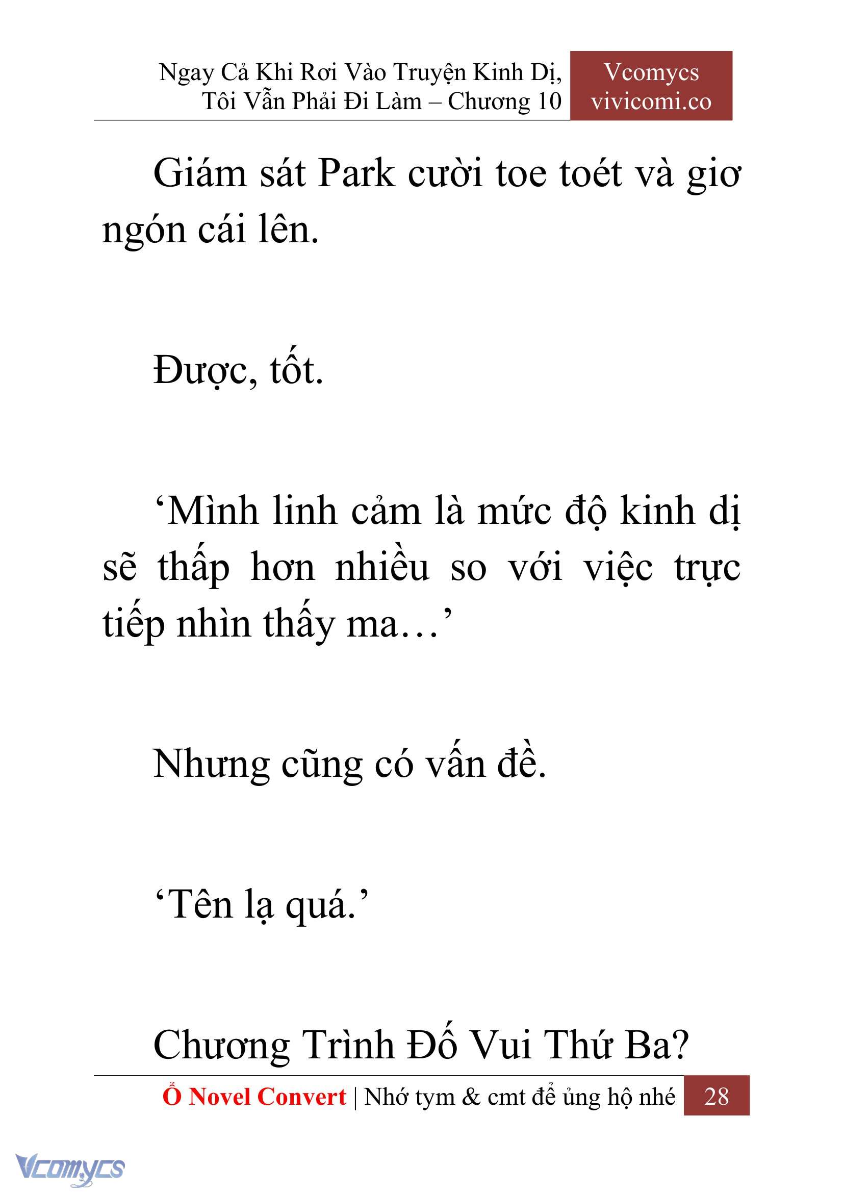 [Novel] Ngay Cả Khi Rơi Vào Truyện Kinh Dị, Tôi Vẫn Phải Đi Làm Chap 10 - Next Chap 11