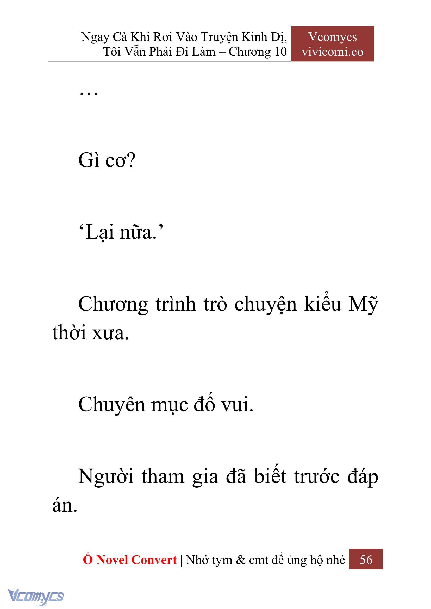 [Novel] Ngay Cả Khi Rơi Vào Truyện Kinh Dị, Tôi Vẫn Phải Đi Làm Chap 10 - Next Chap 11