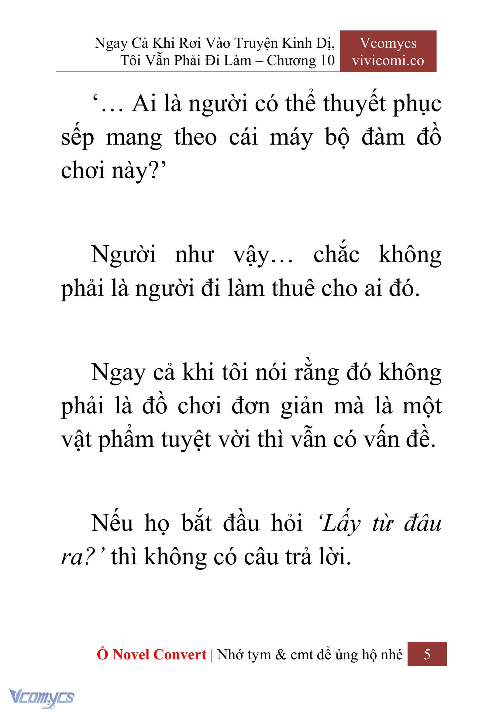 [Novel] Ngay Cả Khi Rơi Vào Truyện Kinh Dị, Tôi Vẫn Phải Đi Làm Chap 10 - Next Chap 11