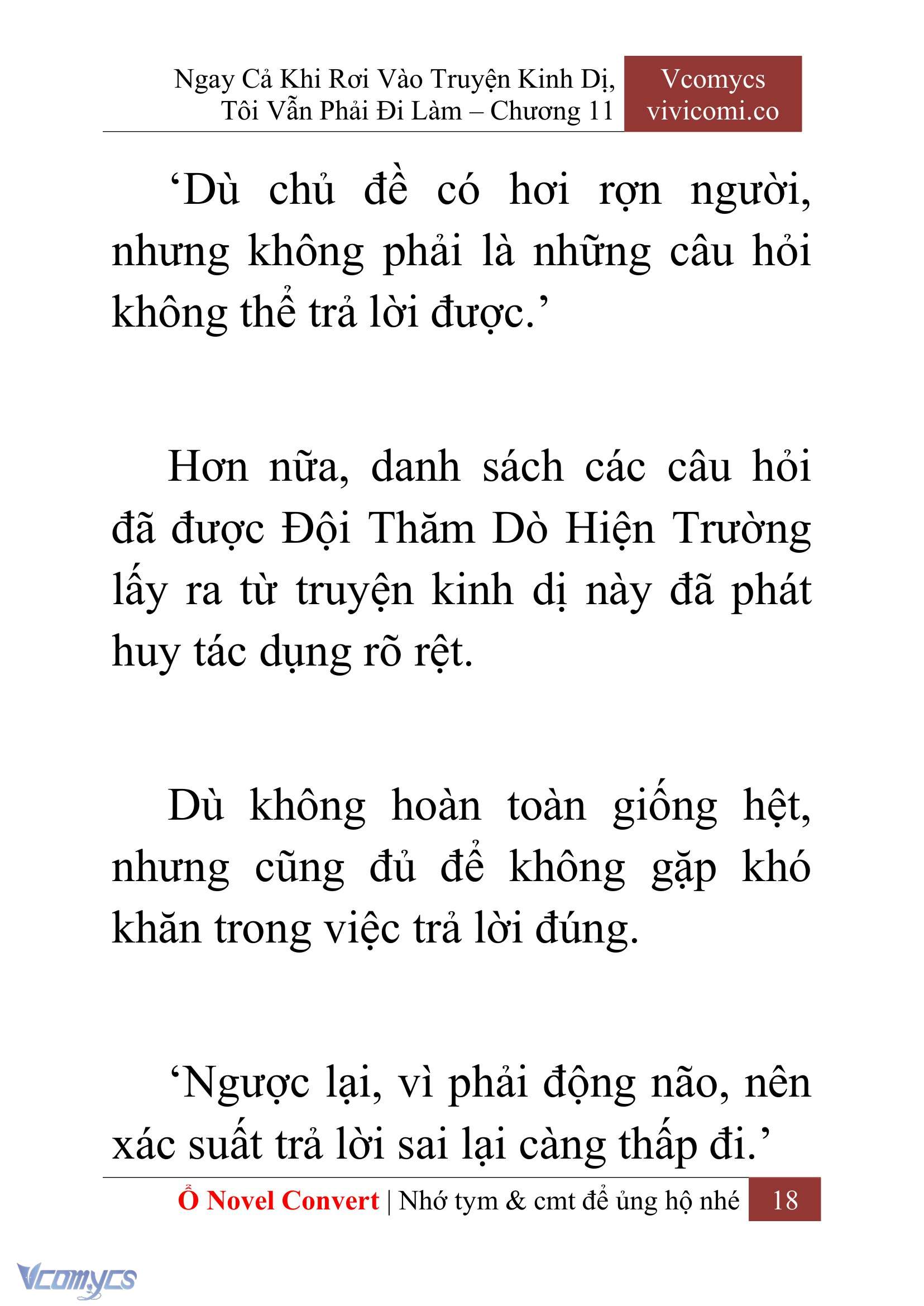 [Novel] Ngay Cả Khi Rơi Vào Truyện Kinh Dị, Tôi Vẫn Phải Đi Làm Chap 11 - Next Chap 12