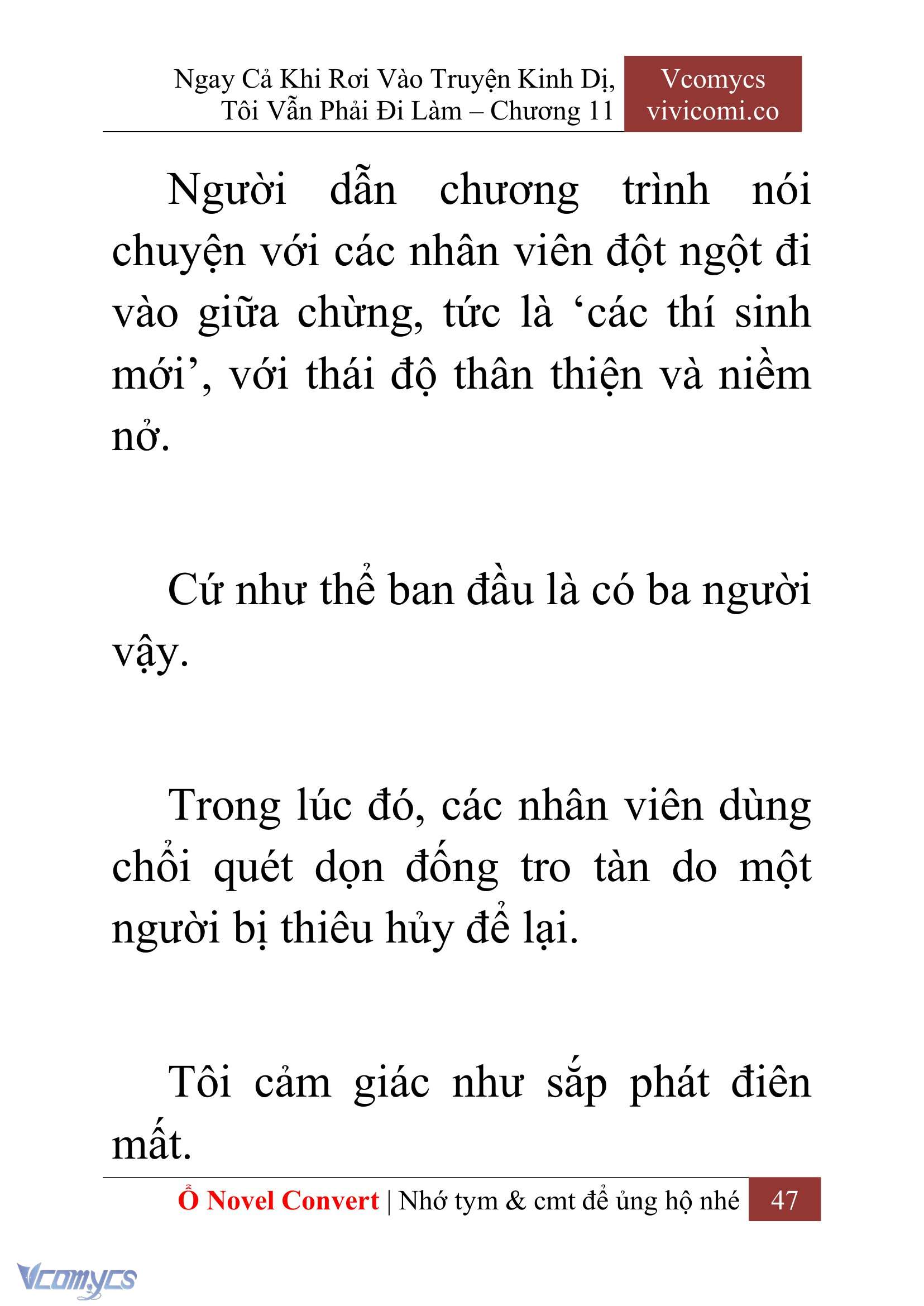 [Novel] Ngay Cả Khi Rơi Vào Truyện Kinh Dị, Tôi Vẫn Phải Đi Làm Chap 11 - Next Chap 12