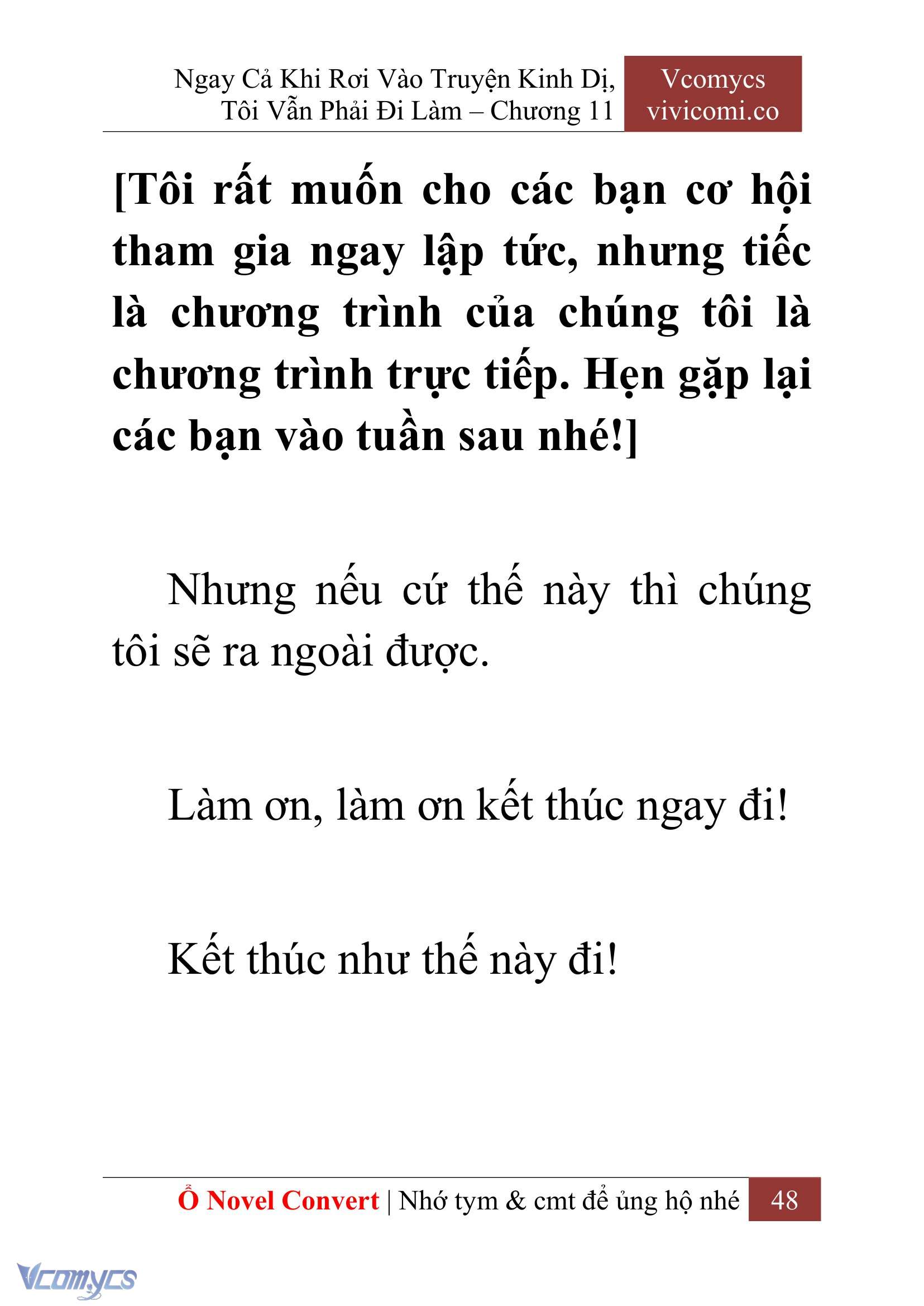 [Novel] Ngay Cả Khi Rơi Vào Truyện Kinh Dị, Tôi Vẫn Phải Đi Làm Chap 11 - Next Chap 12