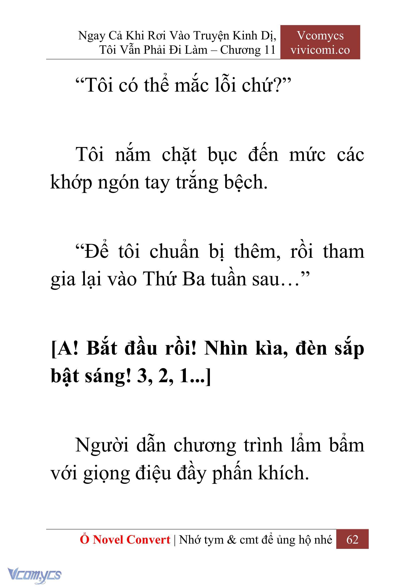[Novel] Ngay Cả Khi Rơi Vào Truyện Kinh Dị, Tôi Vẫn Phải Đi Làm Chap 11 - Next Chap 12