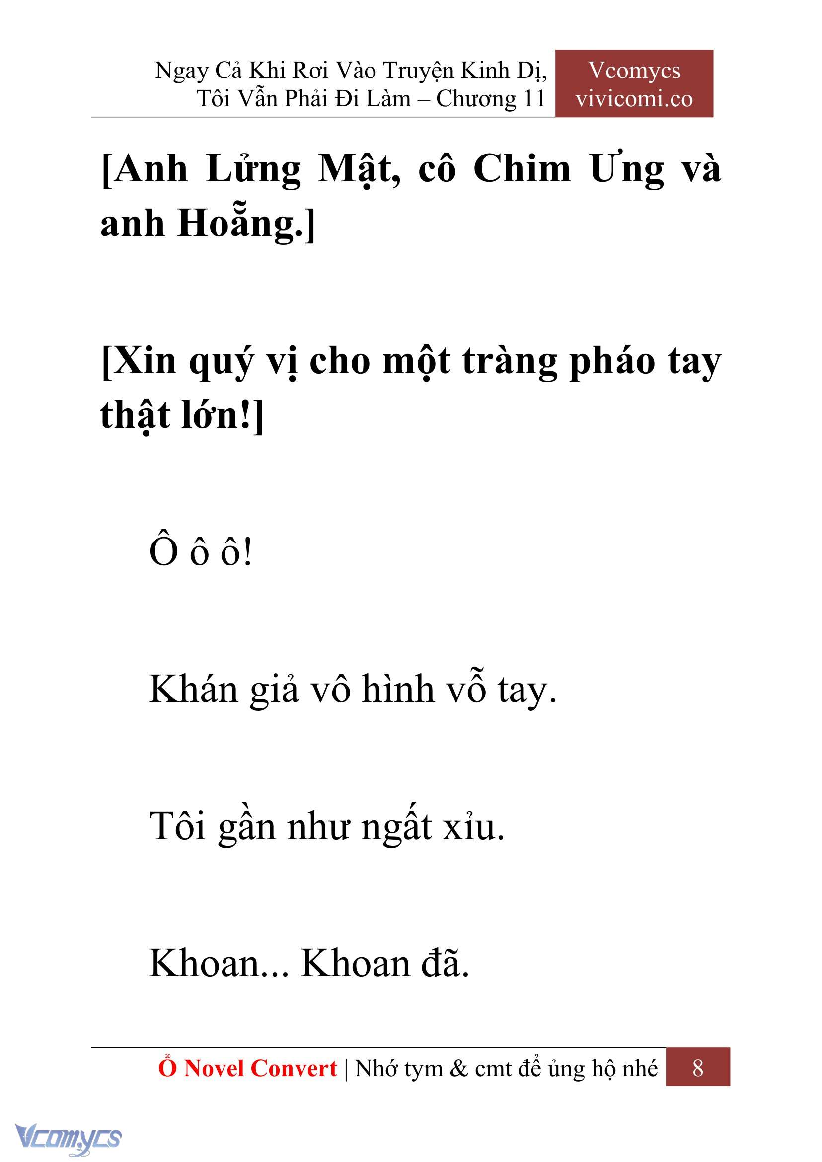 [Novel] Ngay Cả Khi Rơi Vào Truyện Kinh Dị, Tôi Vẫn Phải Đi Làm Chap 11 - Next Chap 12