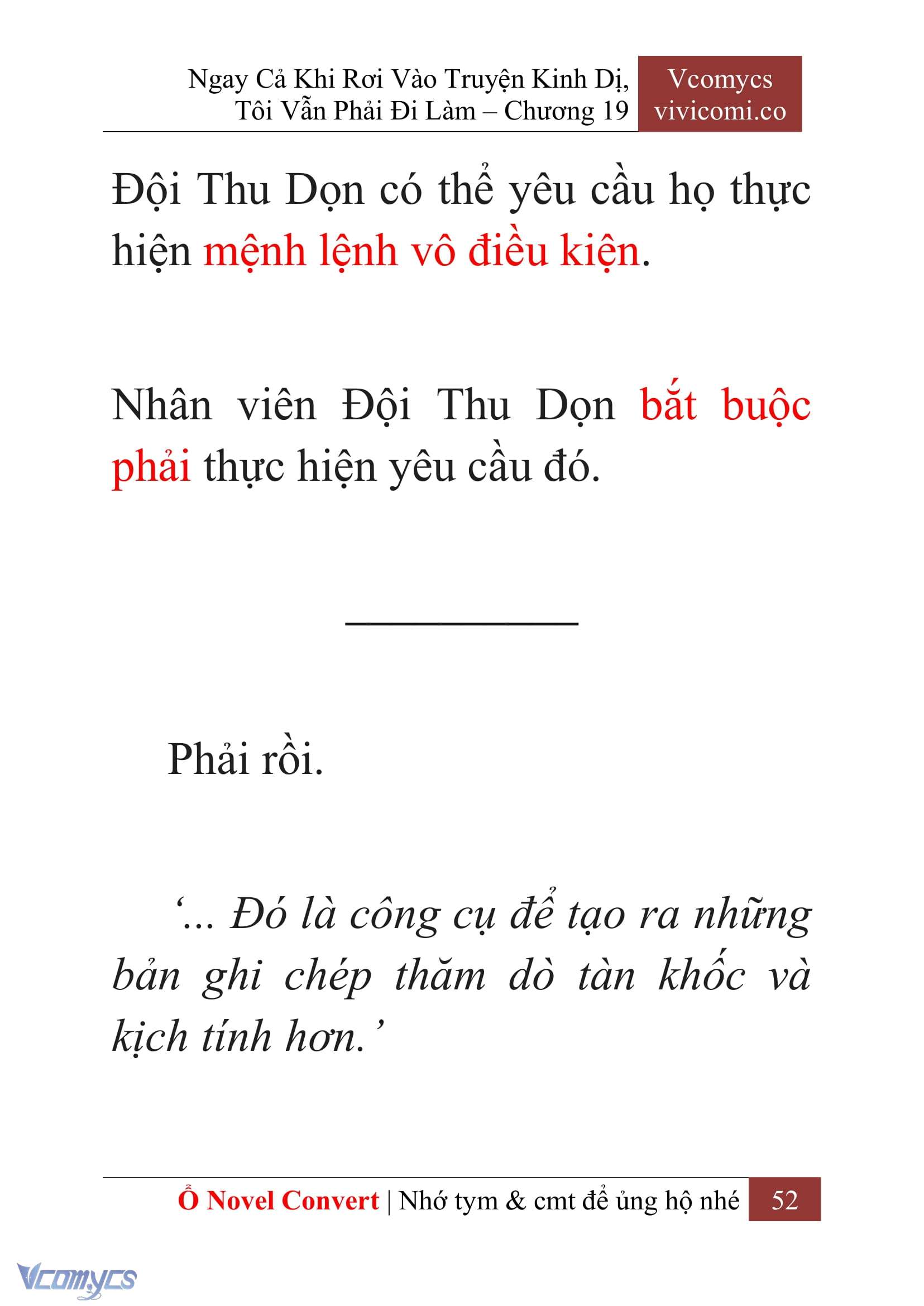 [Novel] Ngay Cả Khi Rơi Vào Truyện Kinh Dị, Tôi Vẫn Phải Đi Làm Chap 19 - Next Chap 20