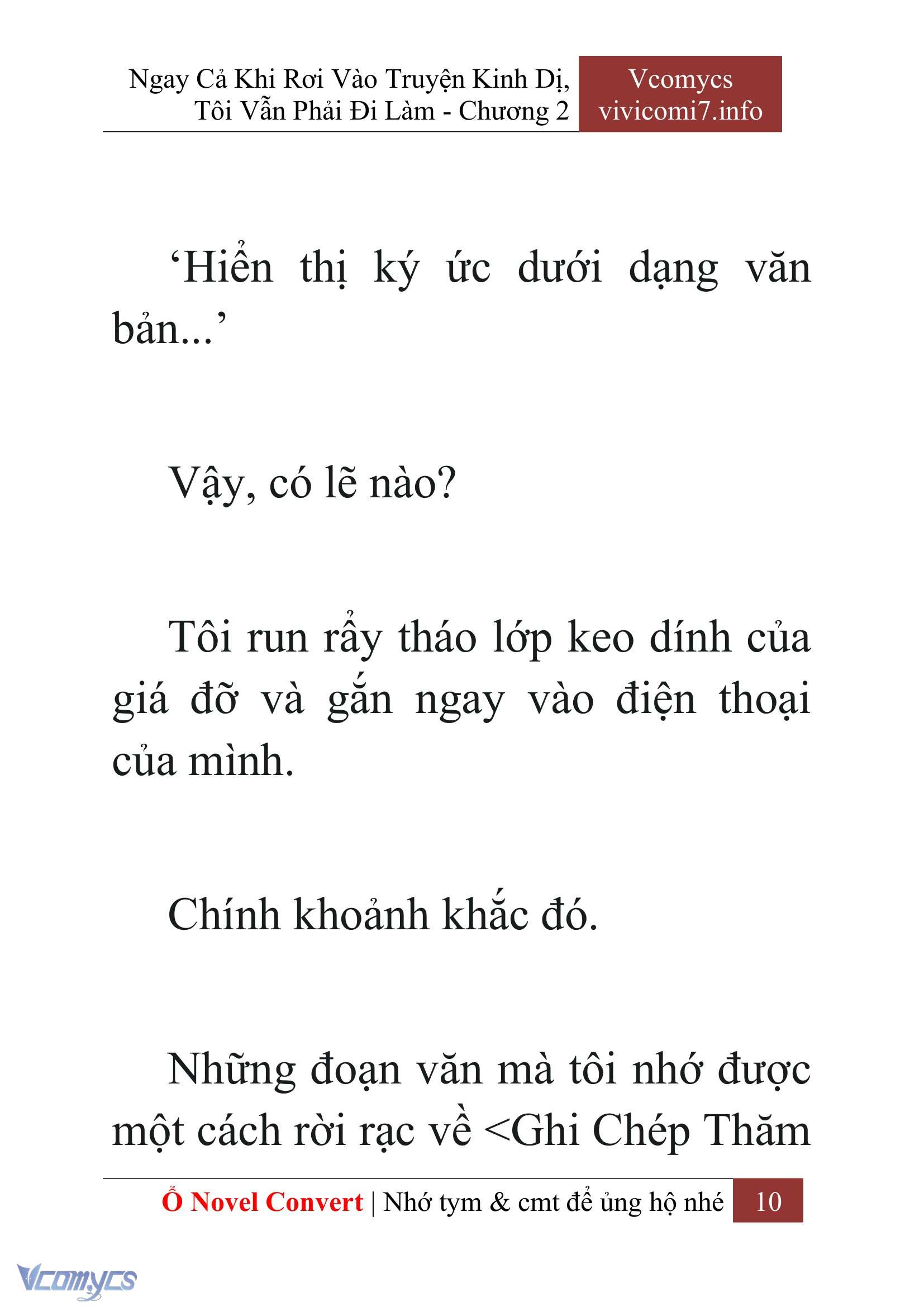 [Novel] Ngay Cả Khi Rơi Vào Truyện Kinh Dị, Tôi Vẫn Phải Đi Làm Chap 2 - Next Chap 3