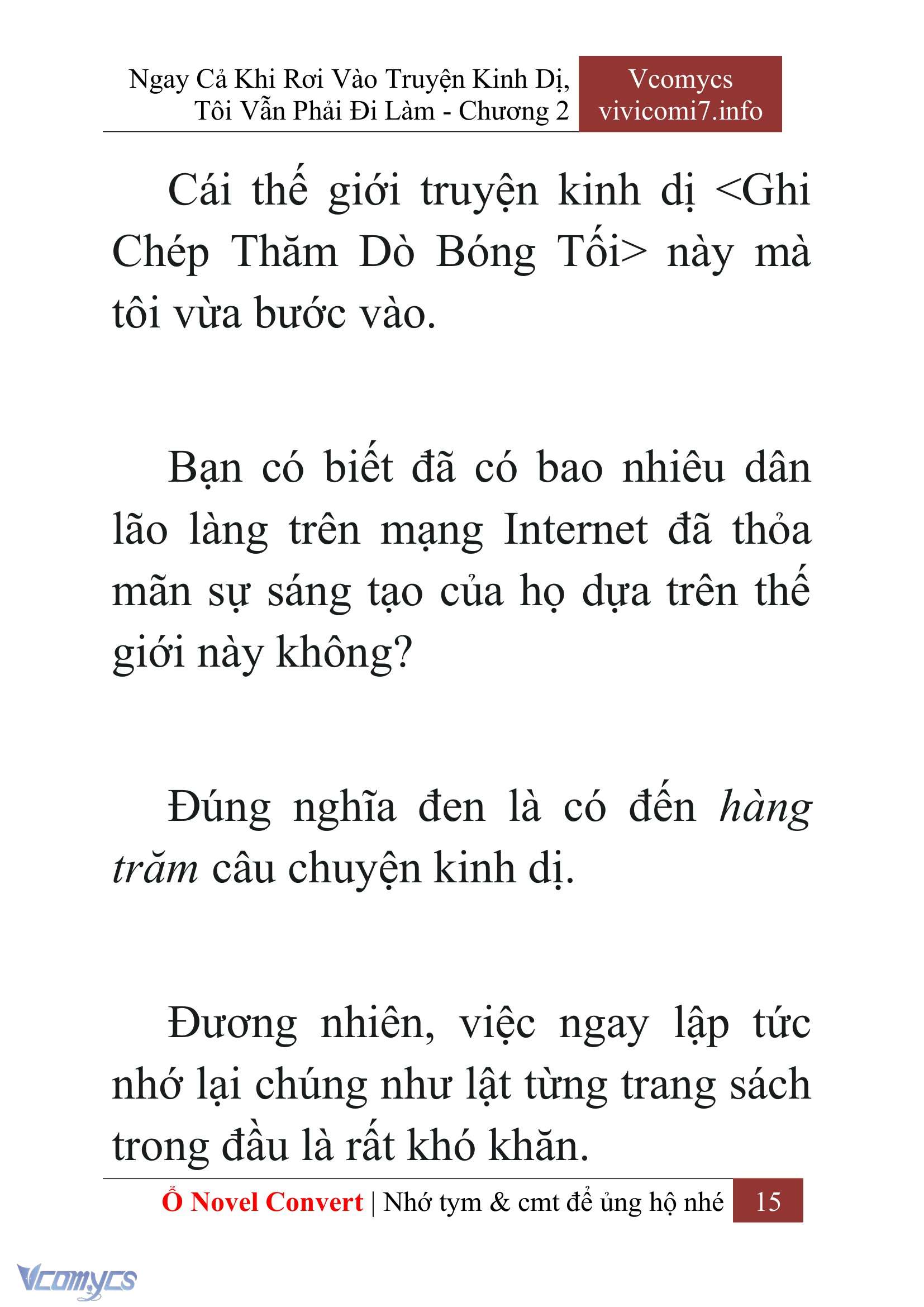 [Novel] Ngay Cả Khi Rơi Vào Truyện Kinh Dị, Tôi Vẫn Phải Đi Làm Chap 2 - Next Chap 3