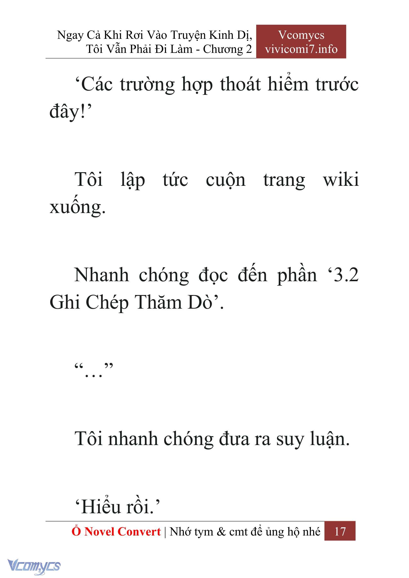 [Novel] Ngay Cả Khi Rơi Vào Truyện Kinh Dị, Tôi Vẫn Phải Đi Làm Chap 2 - Next Chap 3