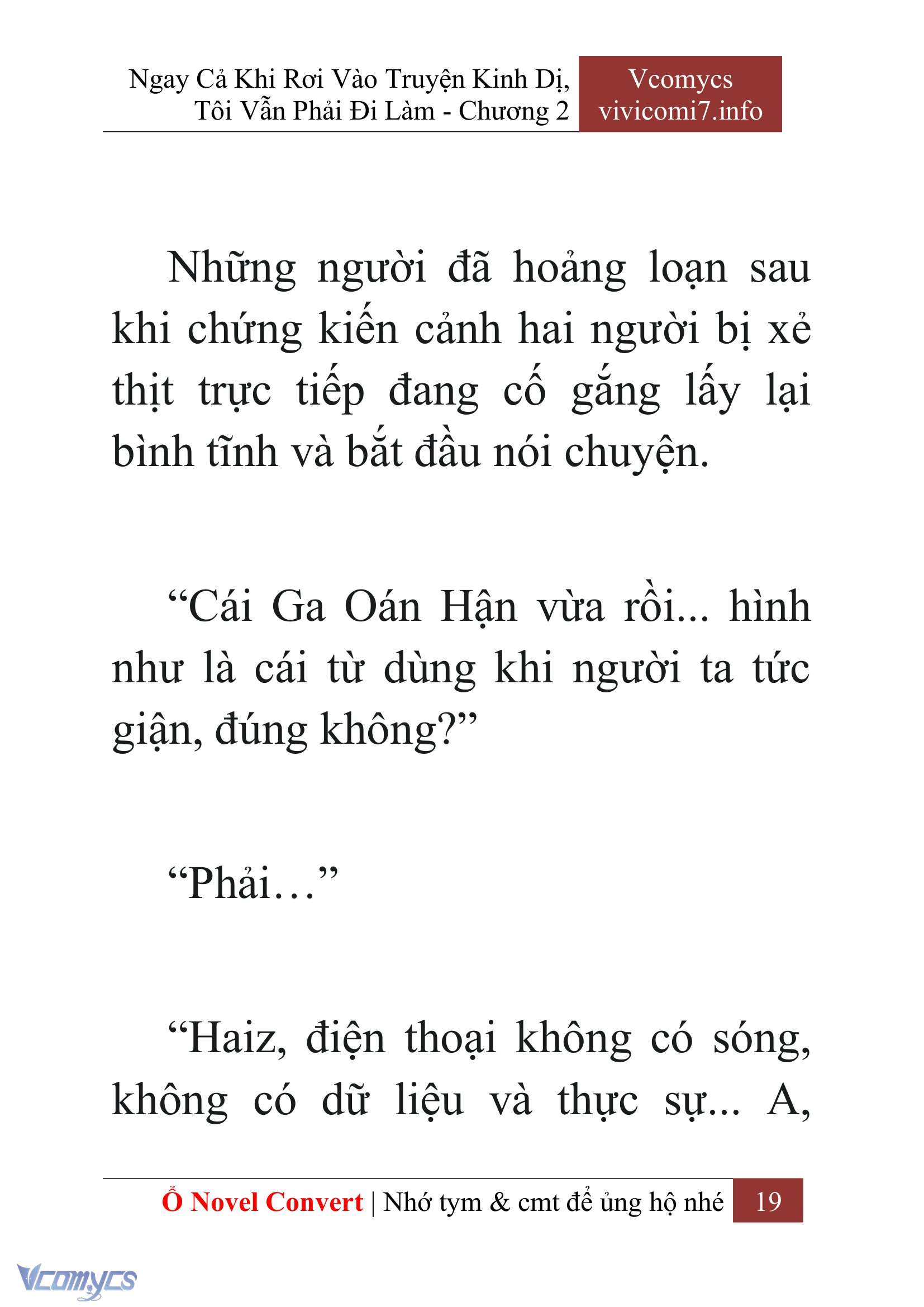 [Novel] Ngay Cả Khi Rơi Vào Truyện Kinh Dị, Tôi Vẫn Phải Đi Làm Chap 2 - Next Chap 3