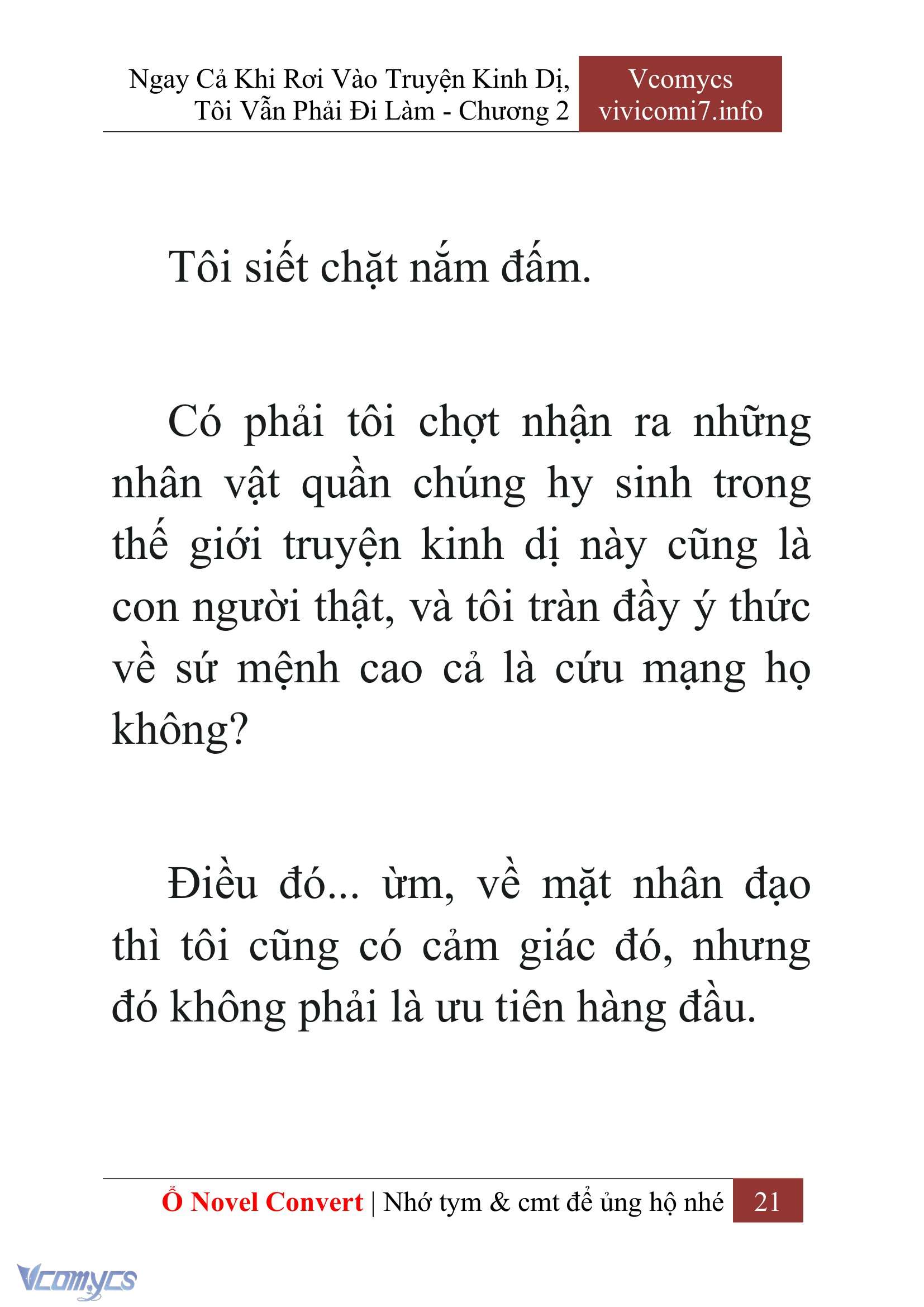 [Novel] Ngay Cả Khi Rơi Vào Truyện Kinh Dị, Tôi Vẫn Phải Đi Làm Chap 2 - Next Chap 3