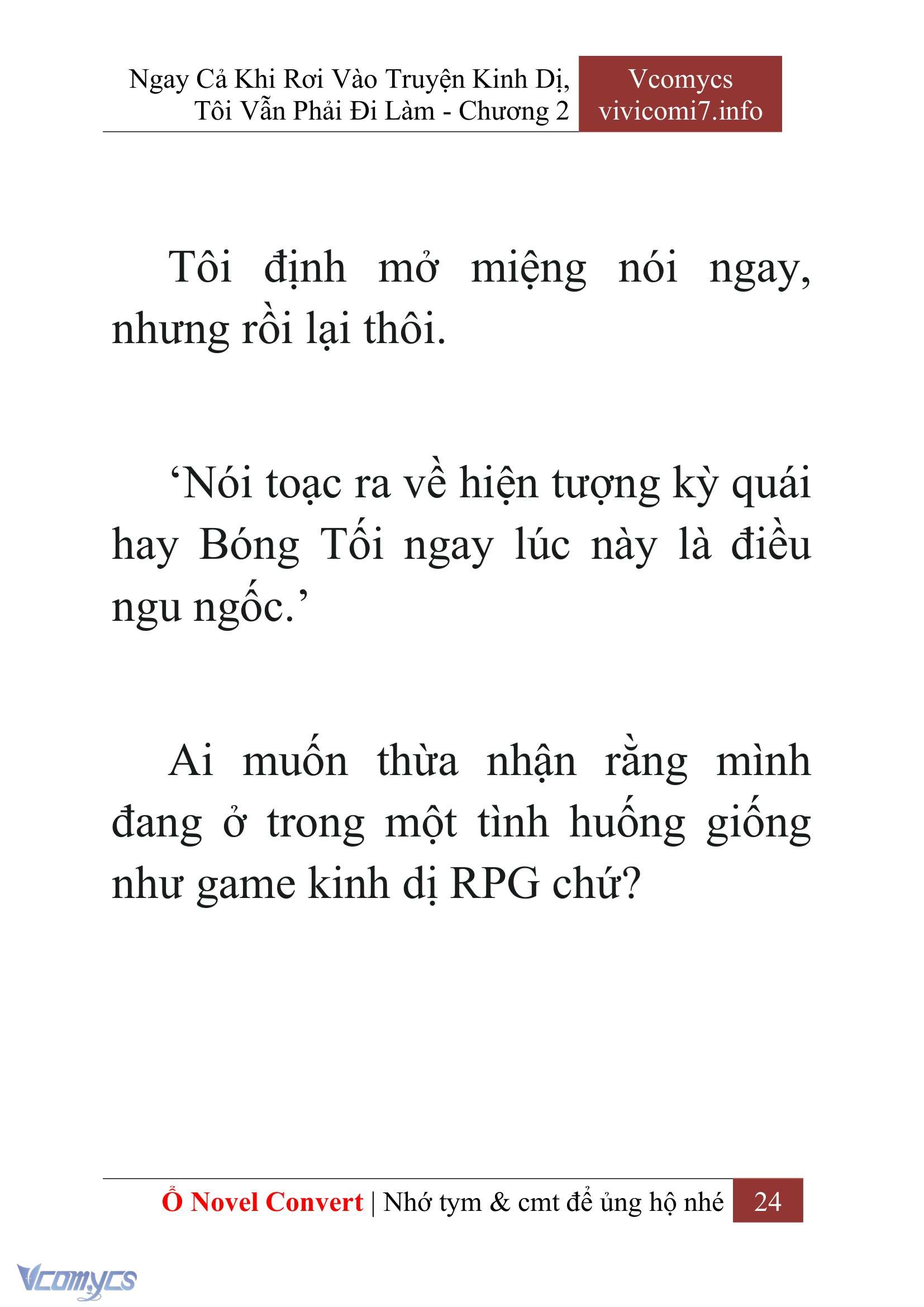 [Novel] Ngay Cả Khi Rơi Vào Truyện Kinh Dị, Tôi Vẫn Phải Đi Làm Chap 2 - Next Chap 3
