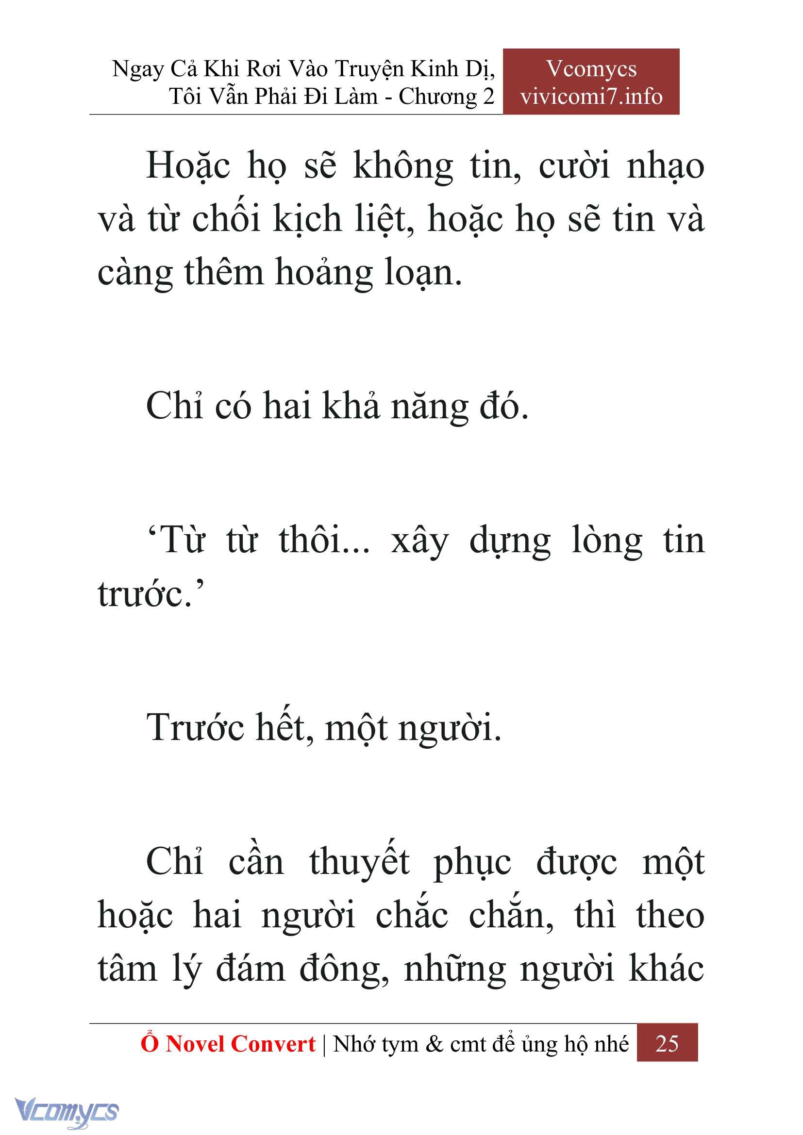 [Novel] Ngay Cả Khi Rơi Vào Truyện Kinh Dị, Tôi Vẫn Phải Đi Làm Chap 2 - Next Chap 3