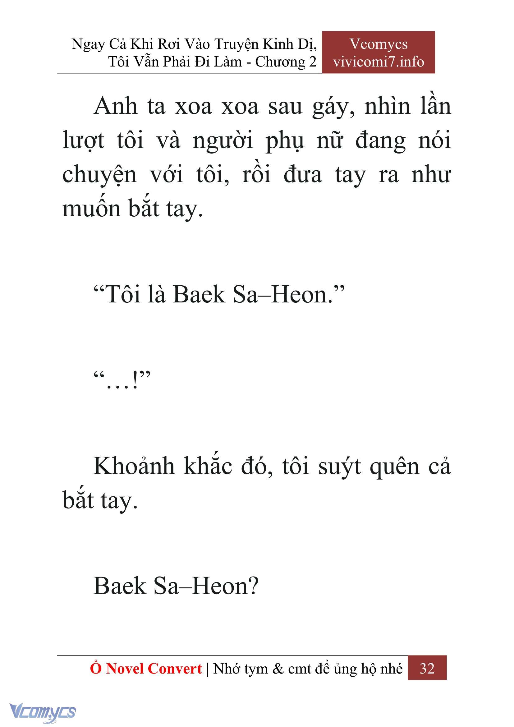 [Novel] Ngay Cả Khi Rơi Vào Truyện Kinh Dị, Tôi Vẫn Phải Đi Làm Chap 2 - Next Chap 3