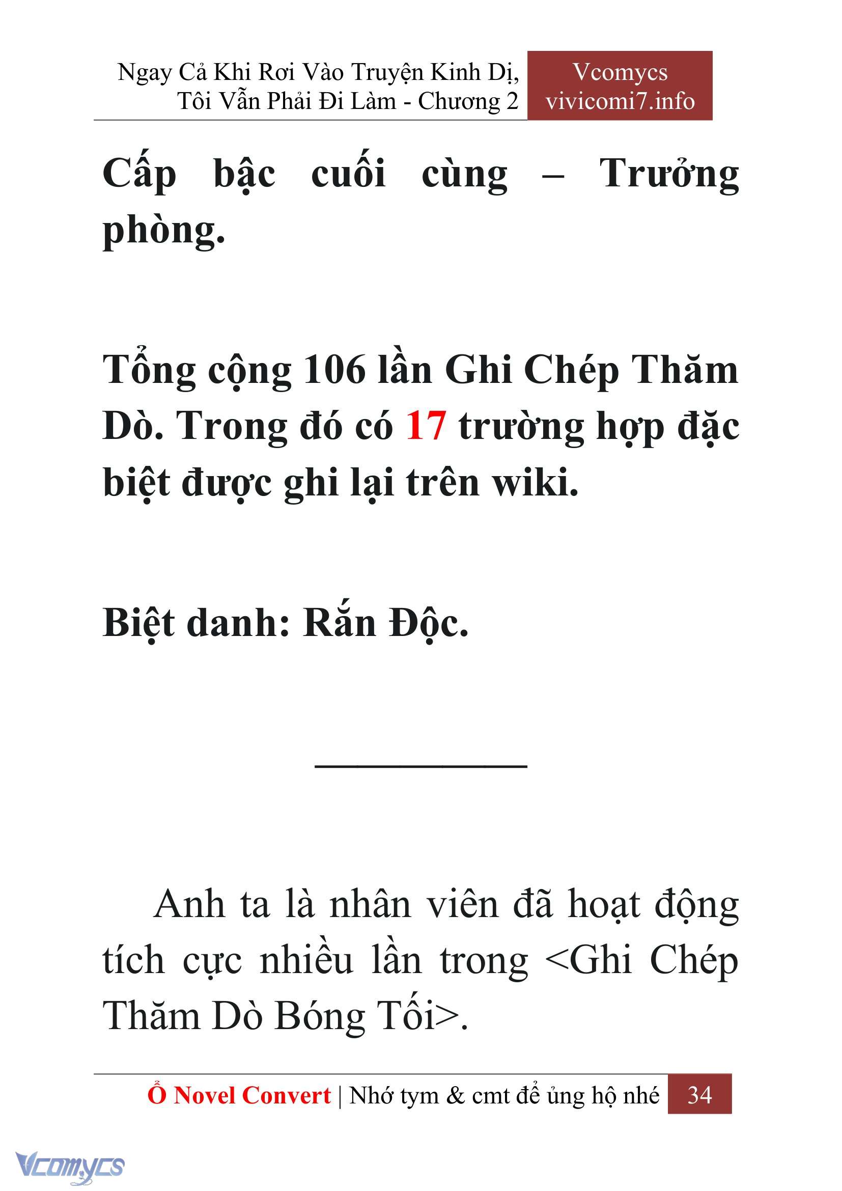 [Novel] Ngay Cả Khi Rơi Vào Truyện Kinh Dị, Tôi Vẫn Phải Đi Làm Chap 2 - Next Chap 3