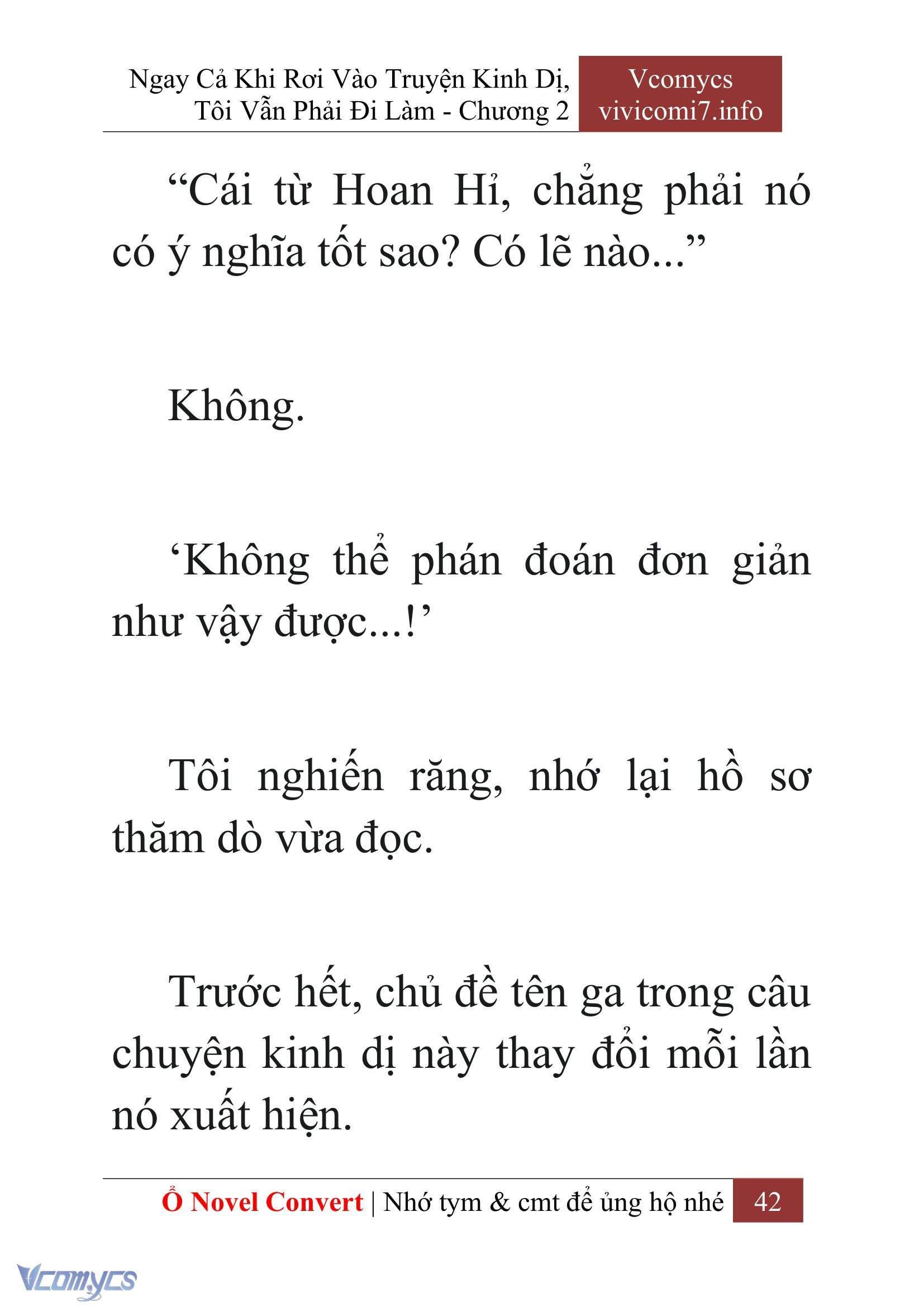 [Novel] Ngay Cả Khi Rơi Vào Truyện Kinh Dị, Tôi Vẫn Phải Đi Làm Chap 2 - Next Chap 3