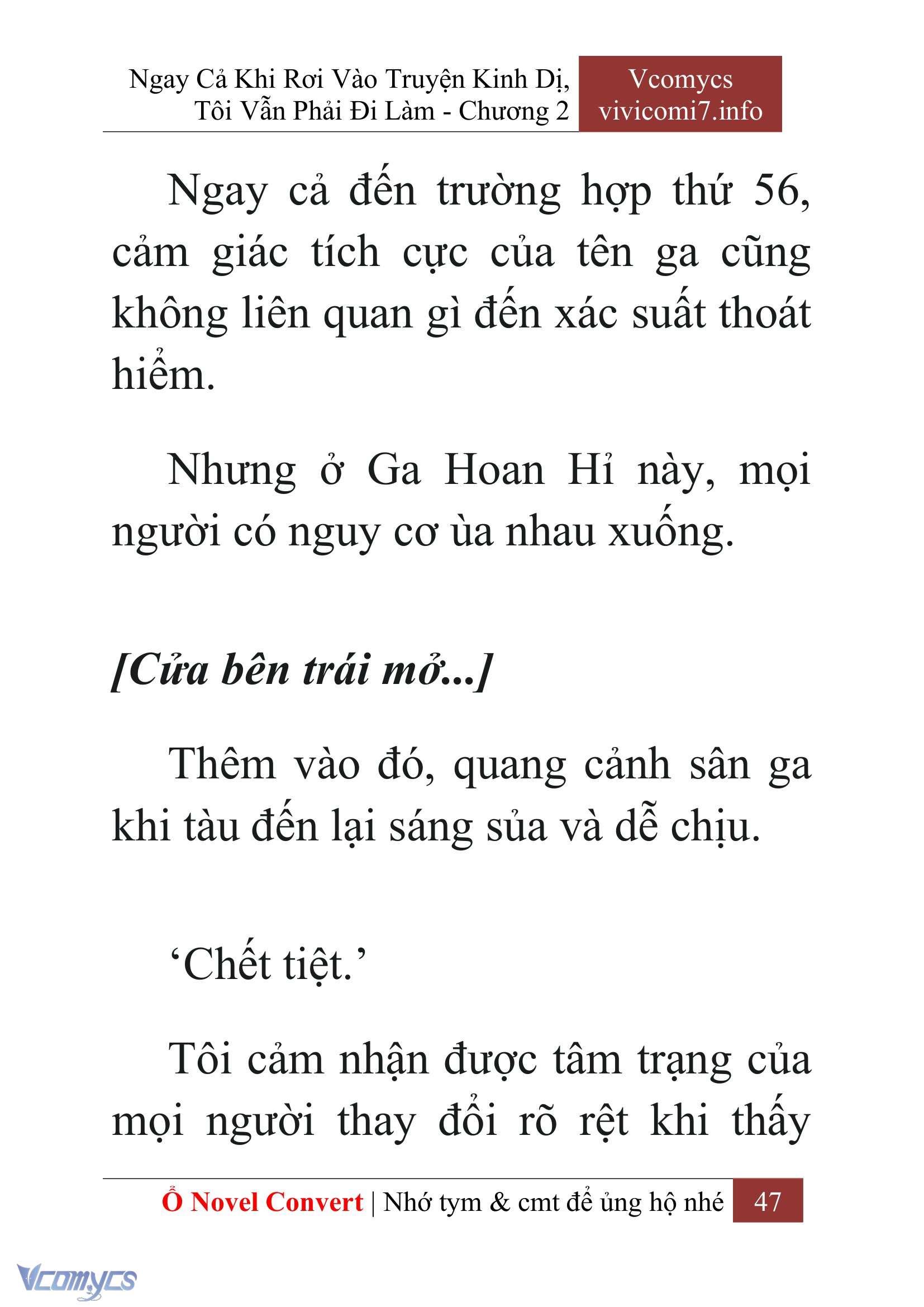 [Novel] Ngay Cả Khi Rơi Vào Truyện Kinh Dị, Tôi Vẫn Phải Đi Làm Chap 2 - Next Chap 3