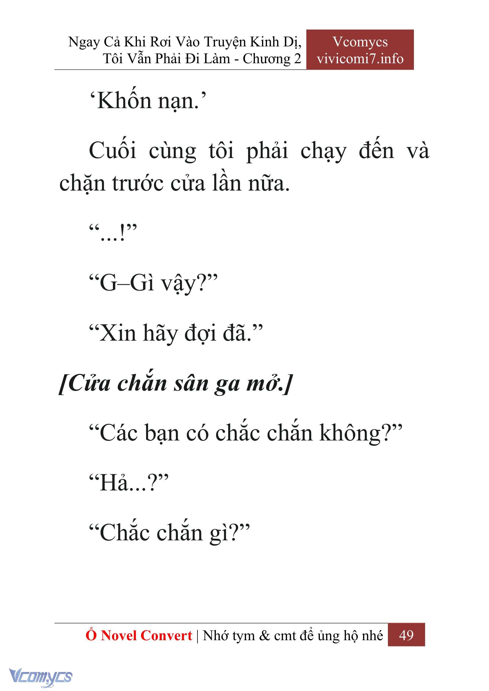 [Novel] Ngay Cả Khi Rơi Vào Truyện Kinh Dị, Tôi Vẫn Phải Đi Làm Chap 2 - Next Chap 3