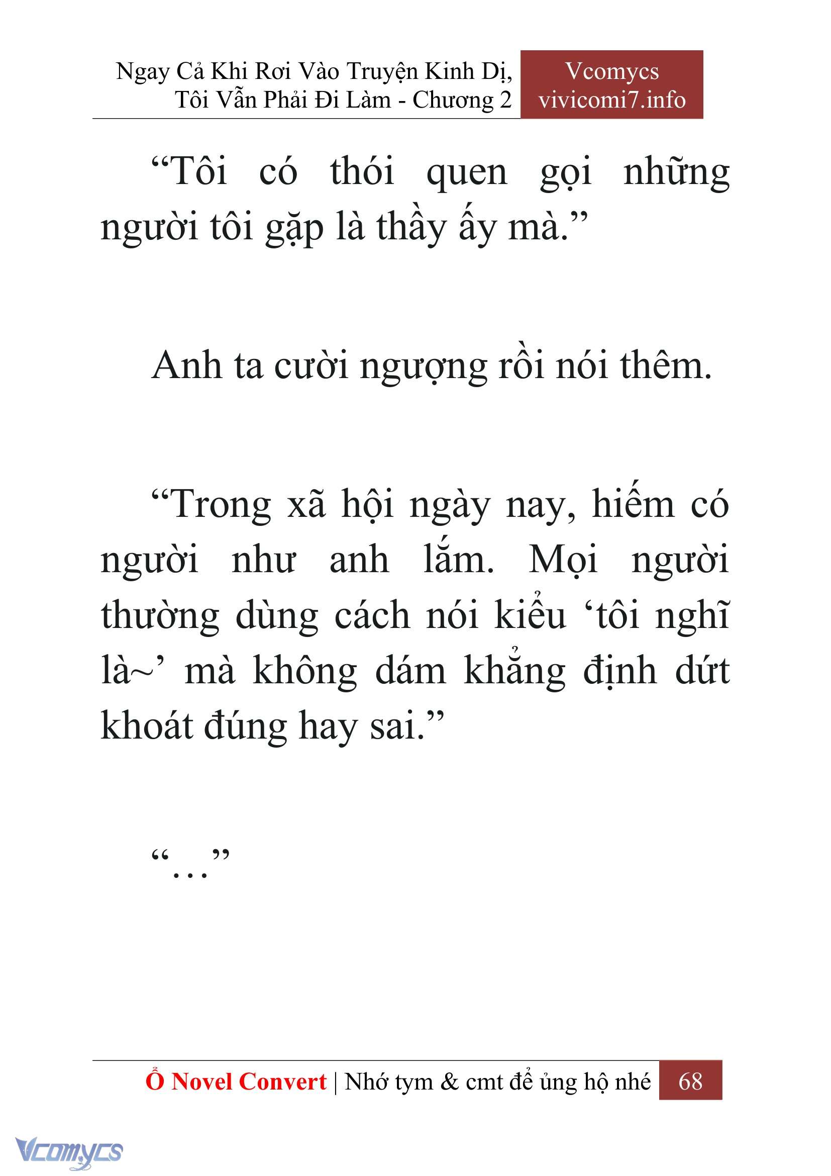 [Novel] Ngay Cả Khi Rơi Vào Truyện Kinh Dị, Tôi Vẫn Phải Đi Làm Chap 2 - Next Chap 3